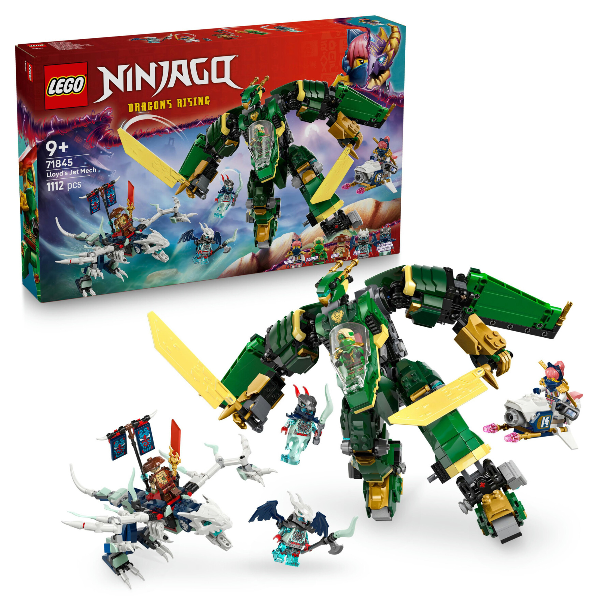 Lego ninjago 71845 2in1 jet mech lloyd: trasformabile, 5 minifigure 9+ - LEGO NINJAGO, Lego
