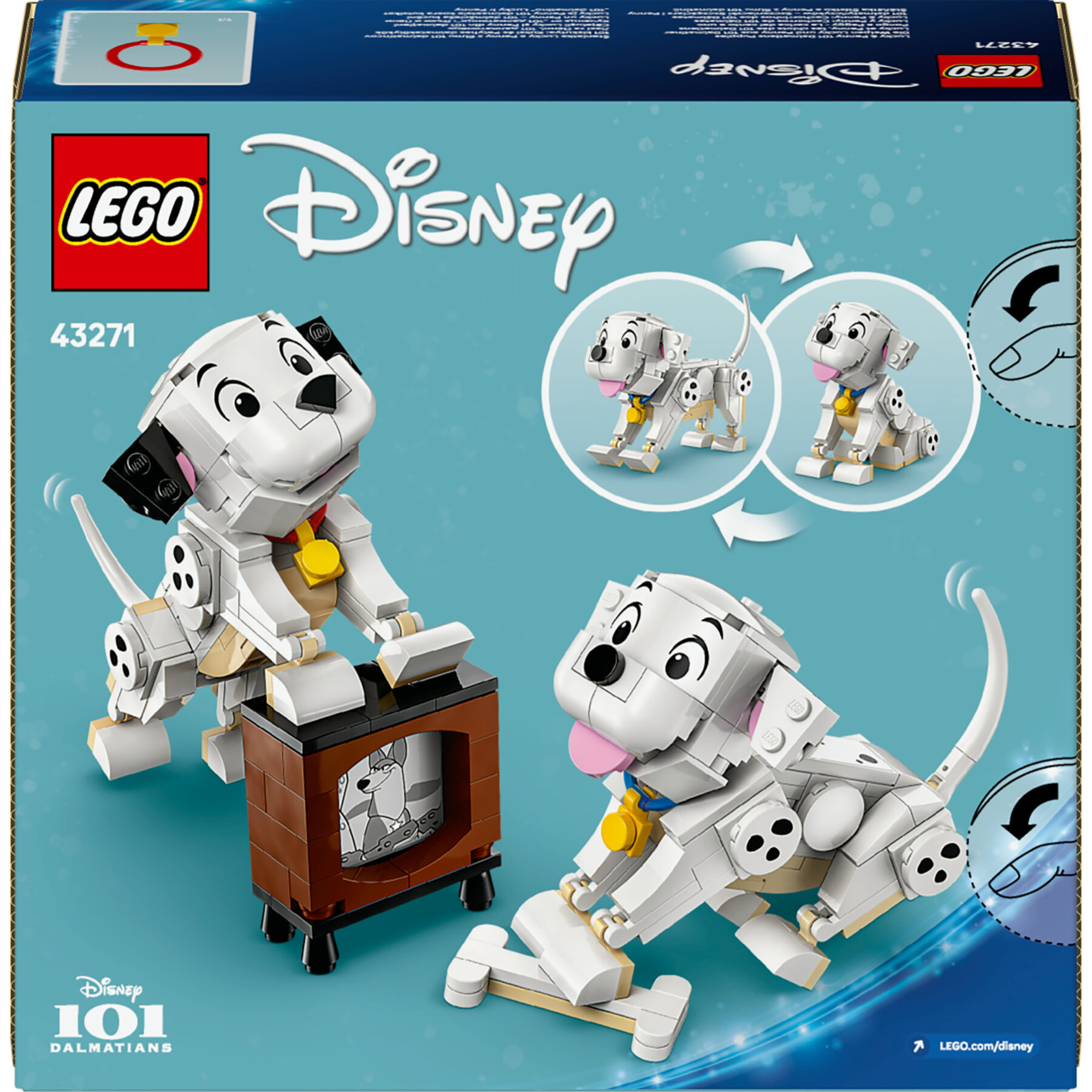 Lego disney 43271 pongo e peggy - la carica dei 101 6+ - Lego