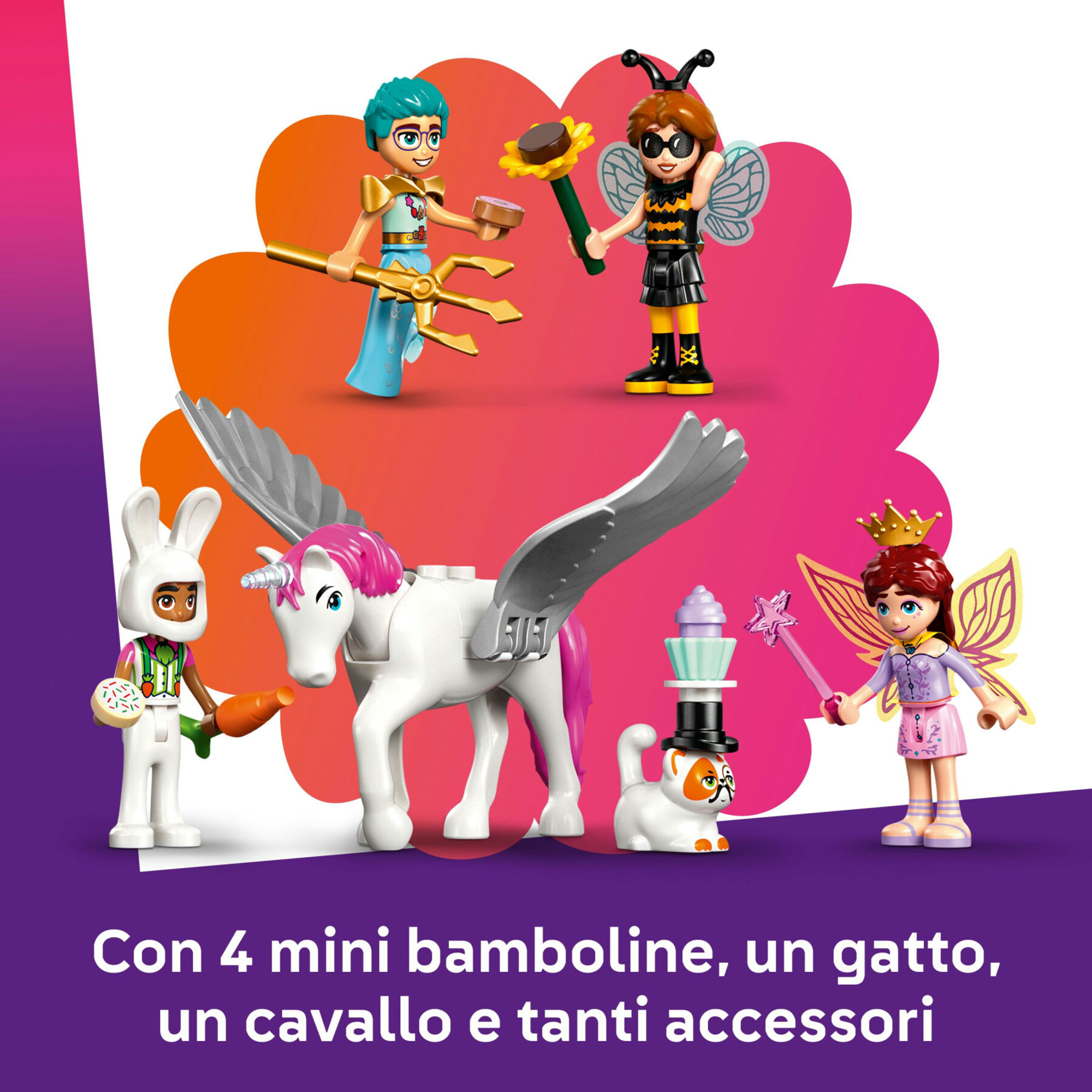 Lego friends 42661 party unicorno fatina: 4 mini bamboline, 2 animali 6+ - LEGO FRIENDS