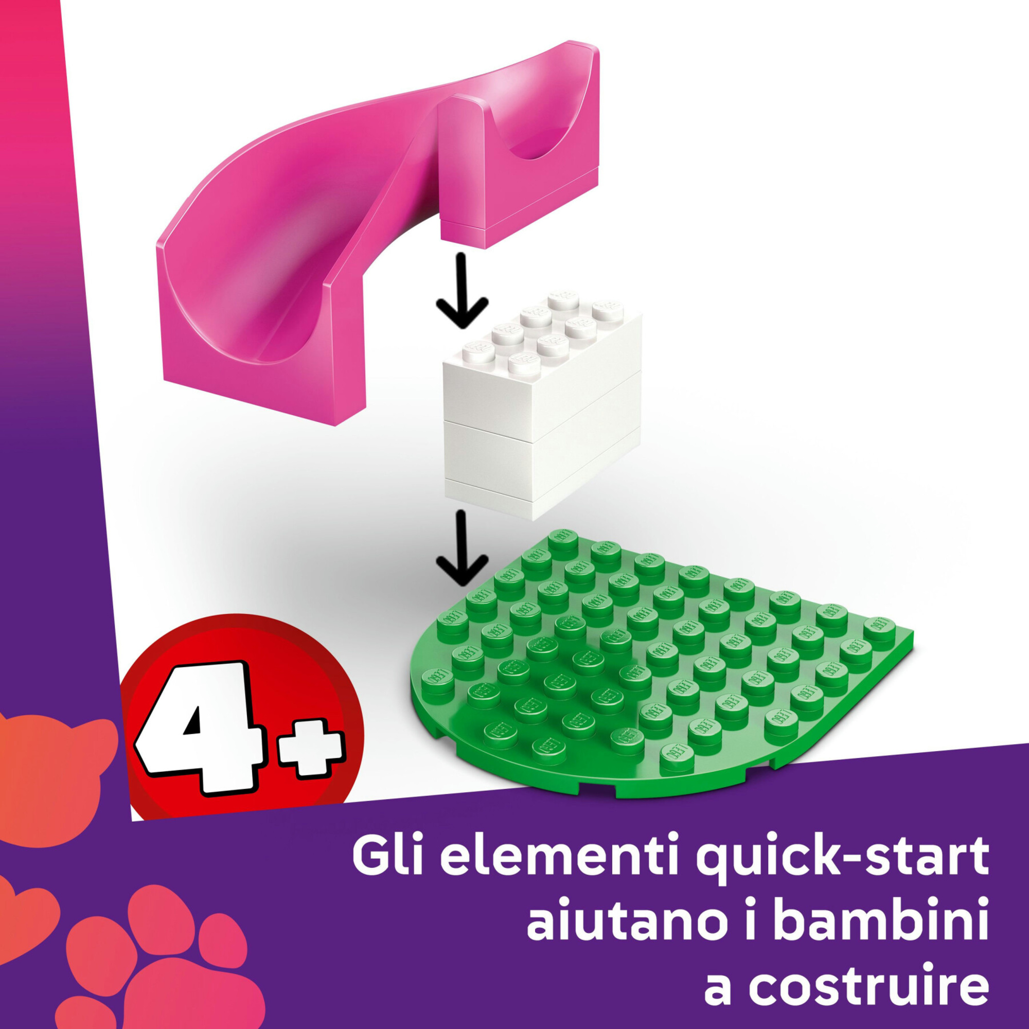 Lego friends 42665 parco giochi cuccioli: scivolo, 2 mini bamboline 4+ - LEGO FRIENDS