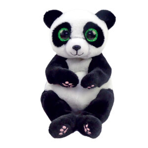 Ty beanie bellies - panda - ying - bianco e nero - occhi verdi grandi e glitter - i peluche morbidi e coccolosi - 20 cm - 40542 - TY