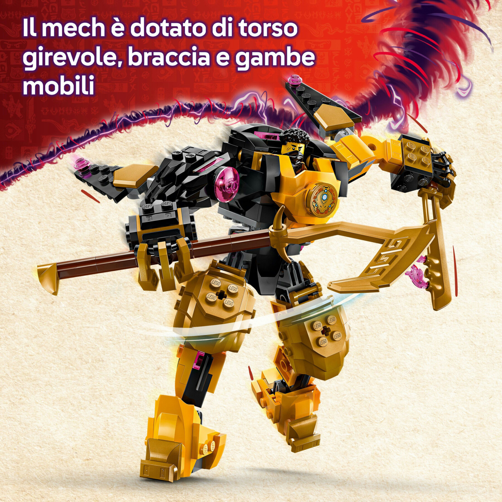 Lego ninjago 71839 battle mech spinjitzu arin: drago, 2 minifigure 7+ - Lego