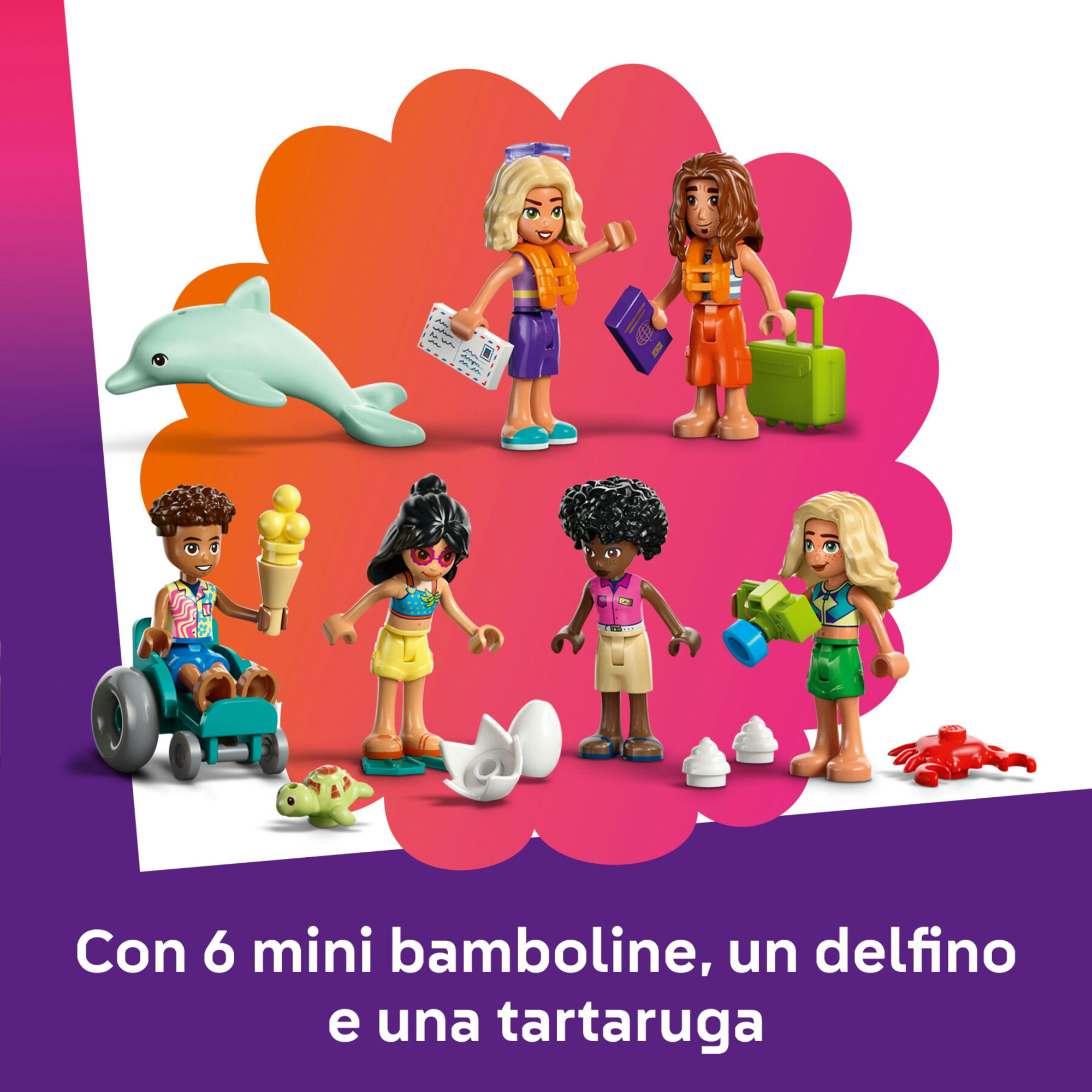 Lego friends 42673 vacanza beach resort: 6 mini bamboline 8+ - LEGO FRIENDS