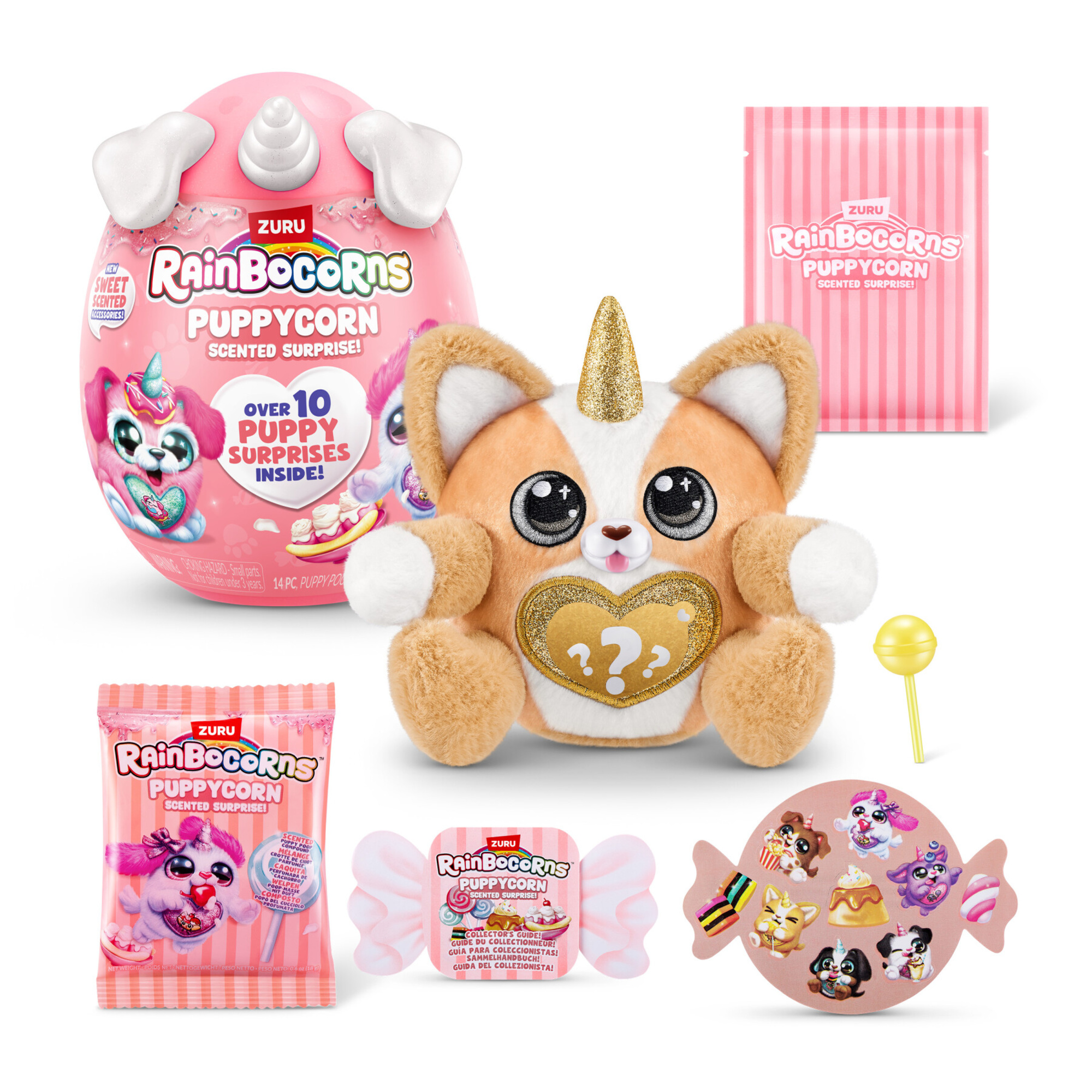 Rainbocorns puppycorn plush small s8: peluche cucciolo sorpresa - assortito - RAINBOCORNS