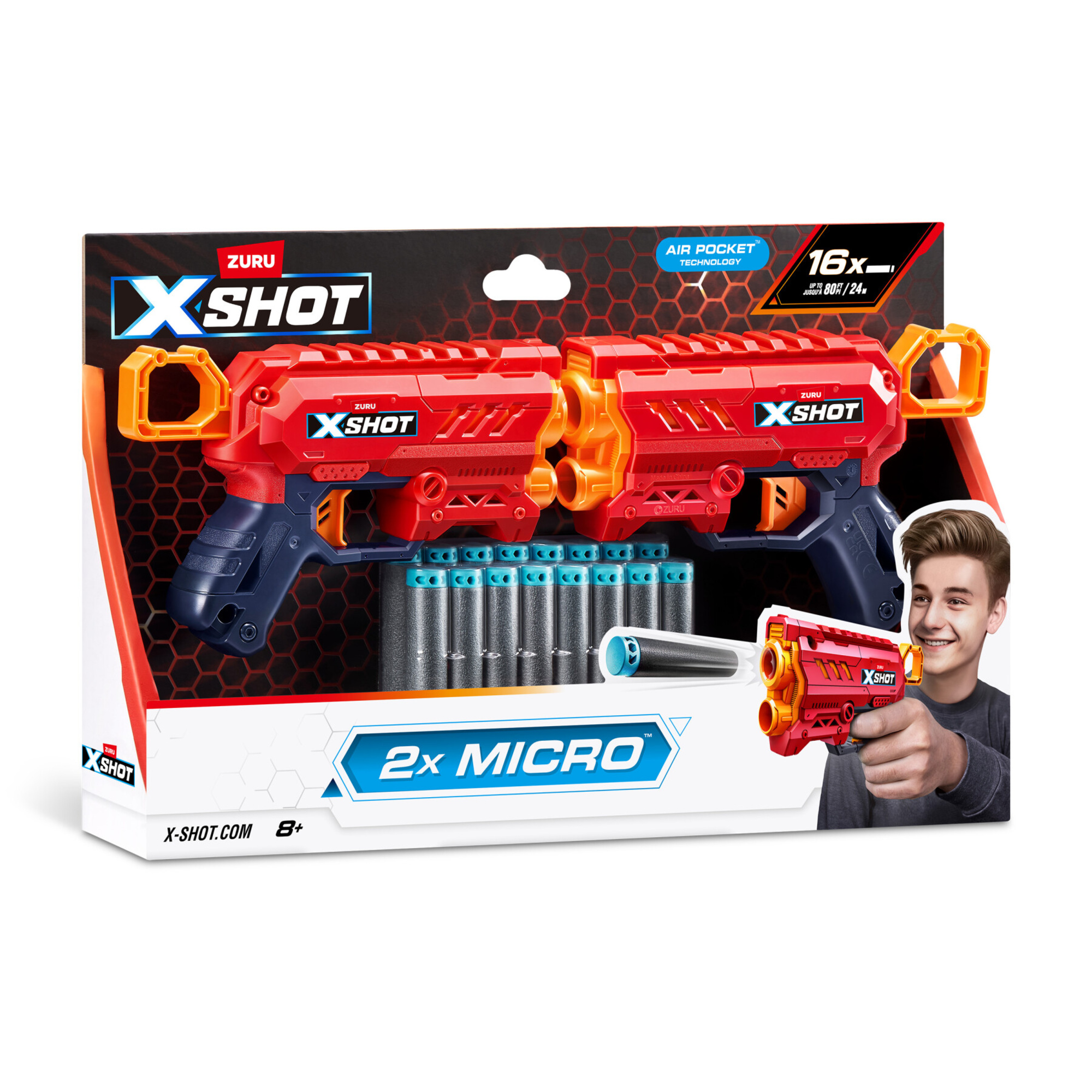 X shot mirco 2 pack: doppia confezione blaster compatti - X-SHOT