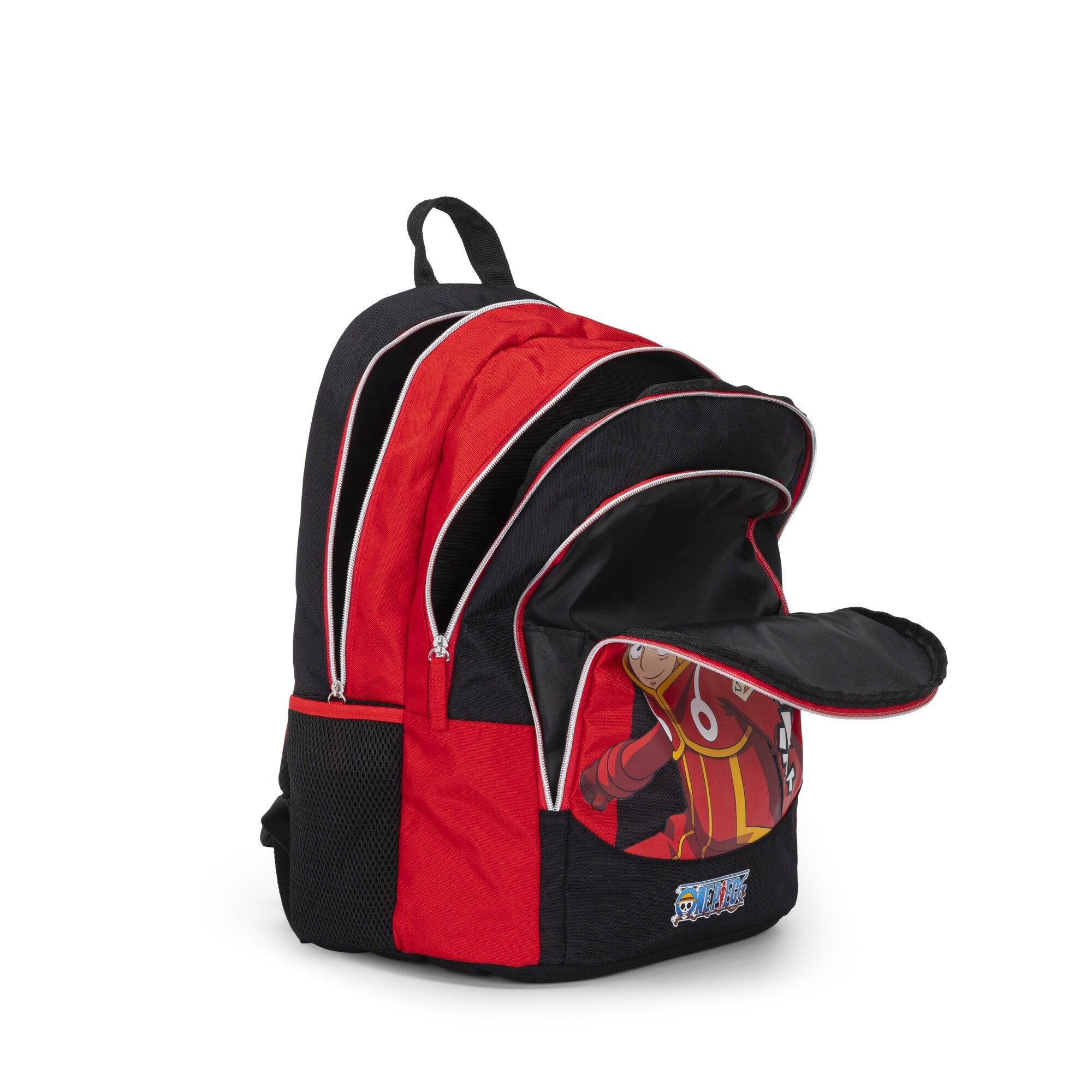 Zaino scuola organizzato con chiusure a zip one piece - ONE PIECE