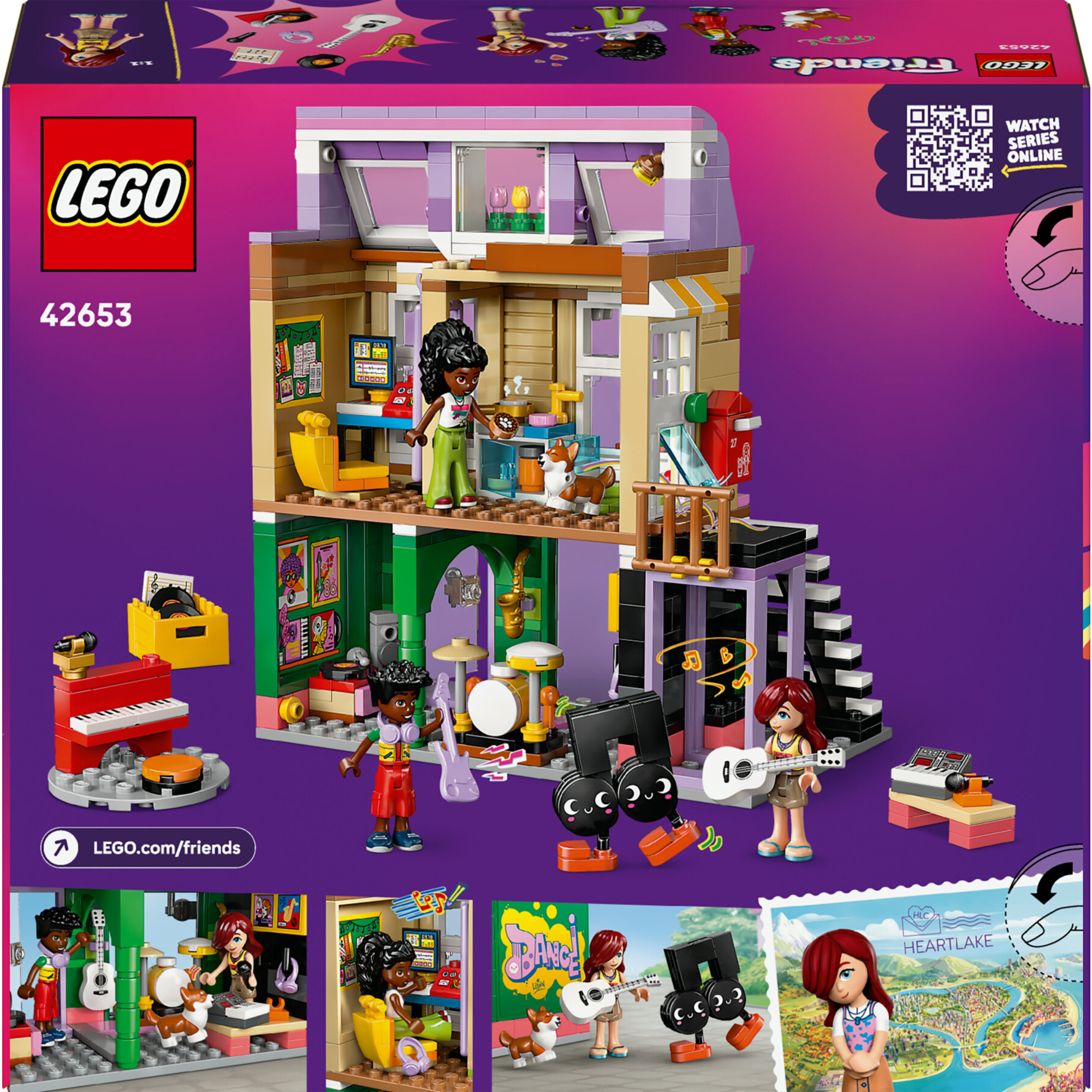 Lego friends 42653 negozio musica, appartamento: 3 mini bamboline 7+ - LEGO FRIENDS