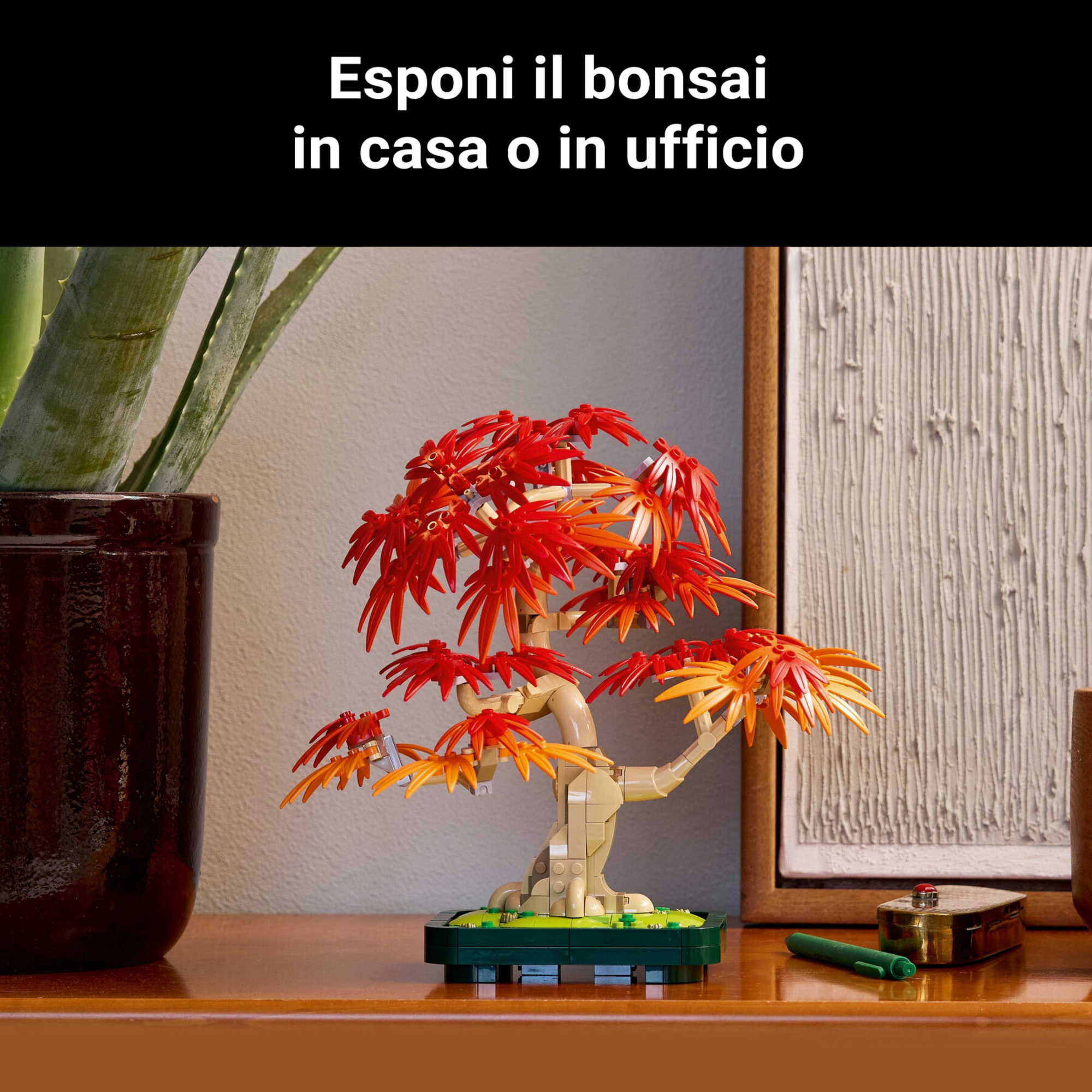 Lego botanicals 10348 bonsai acero rosso: pianta artificiale adulti - Lego