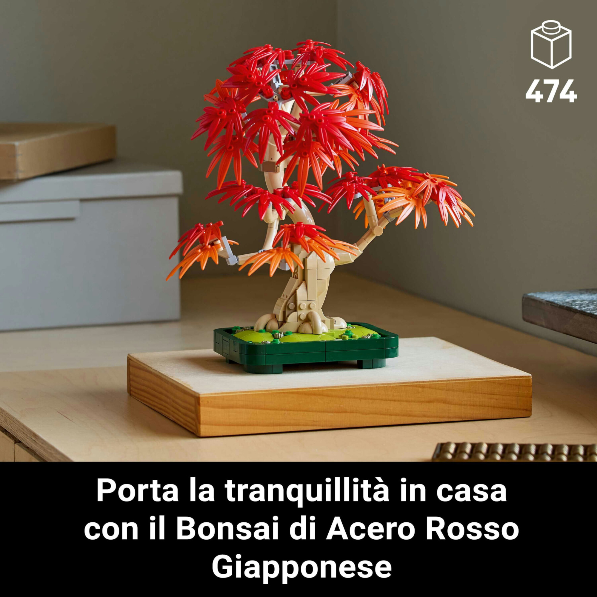Lego botanicals 10348 bonsai acero rosso: pianta artificiale adulti - Lego