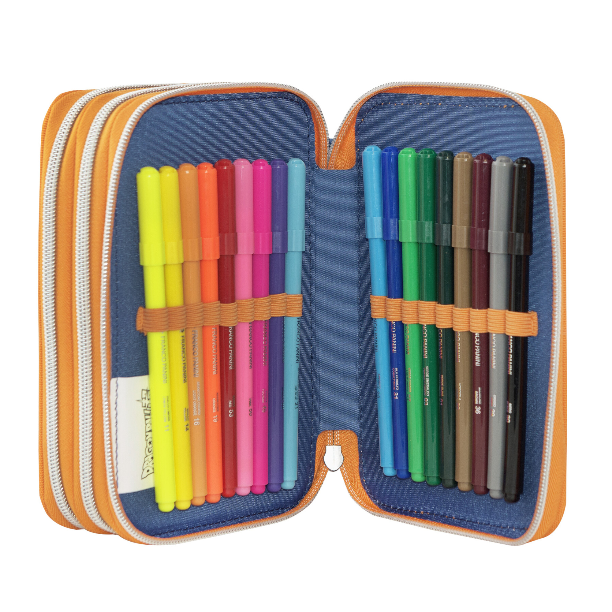 Astuccio 3 zip dragon ball 3 scomparti con 41 accessori scuola - DRAGON BALL