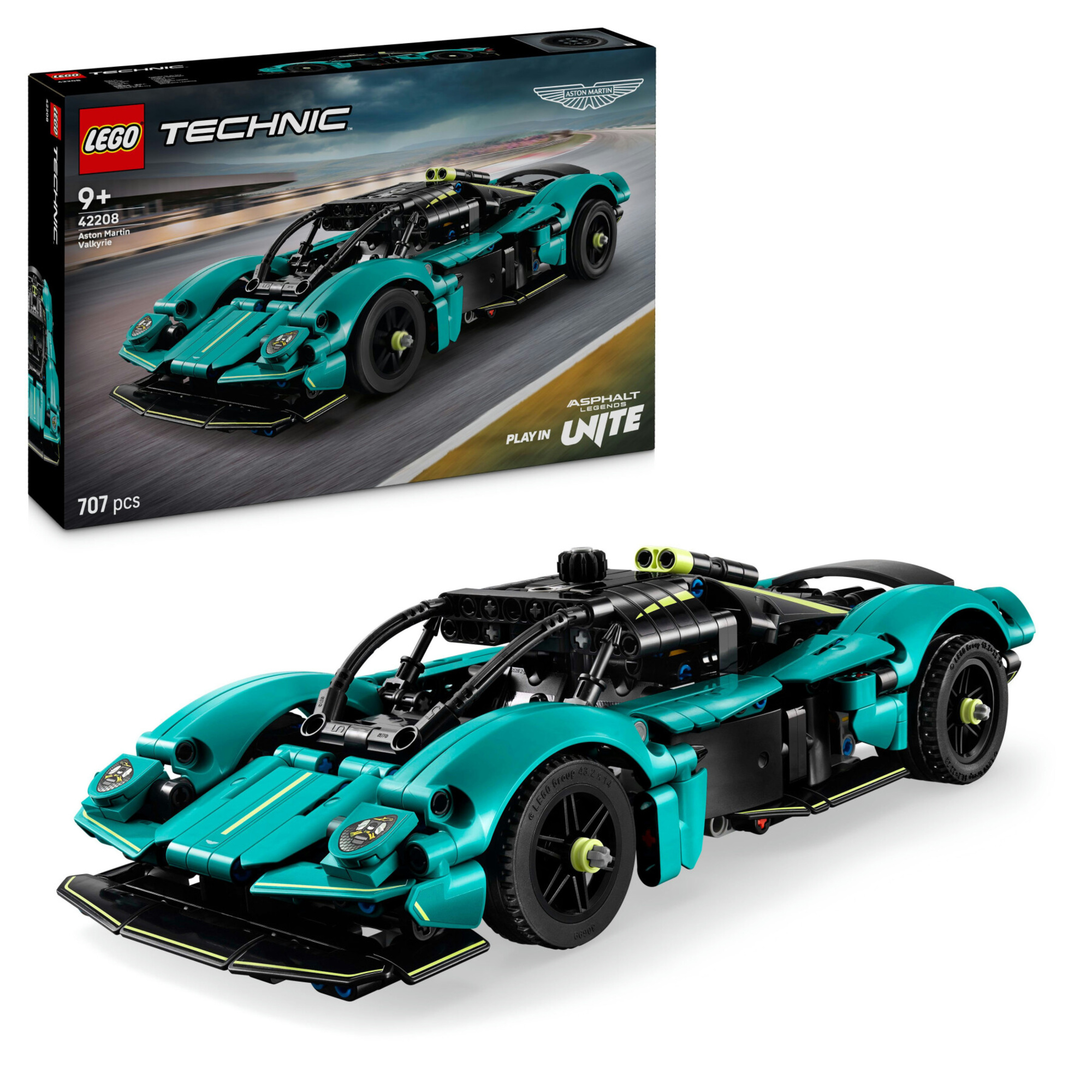 Lego technic 42208 aston martin valkyrie: auto giocattolo, v12 9+ - Lego