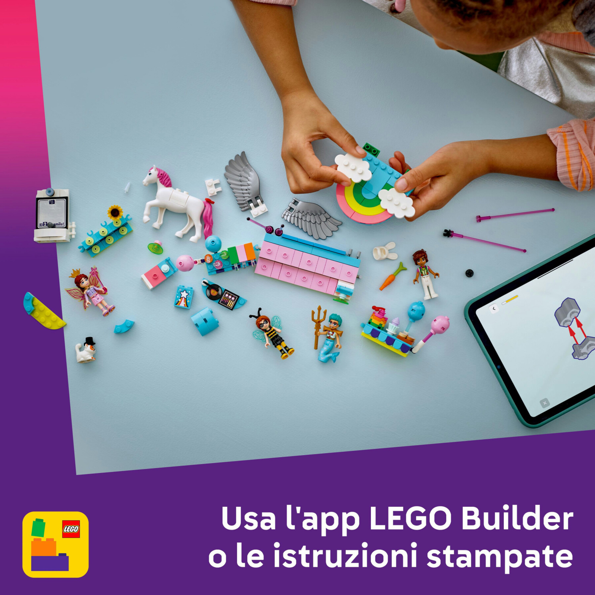 Lego friends 42661 party unicorno fatina: 4 mini bamboline, 2 animali 6+ - LEGO FRIENDS