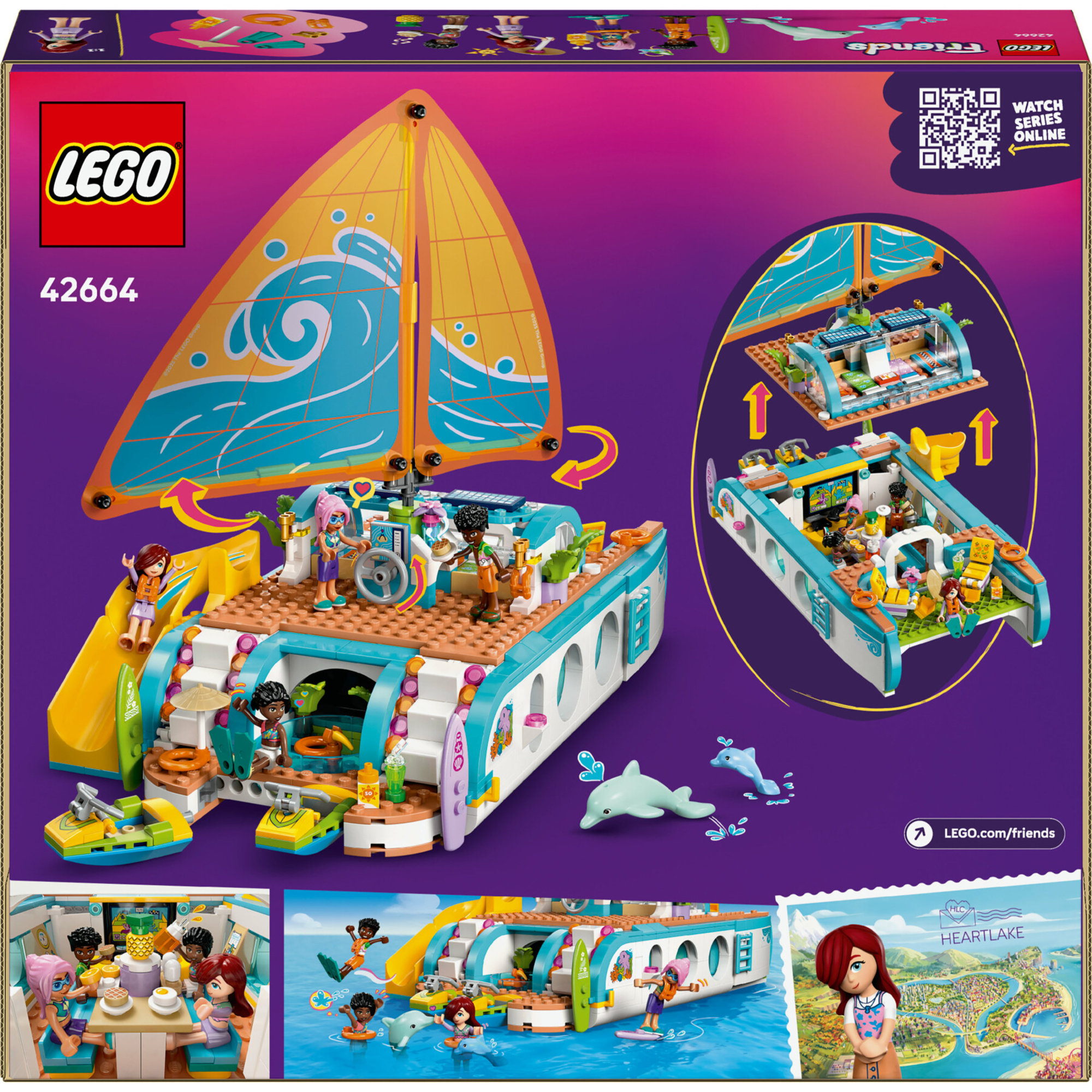 Lego friends 42664 avventura catamarano: barca, 4 mini bamboline 8+ - LEGO FRIENDS