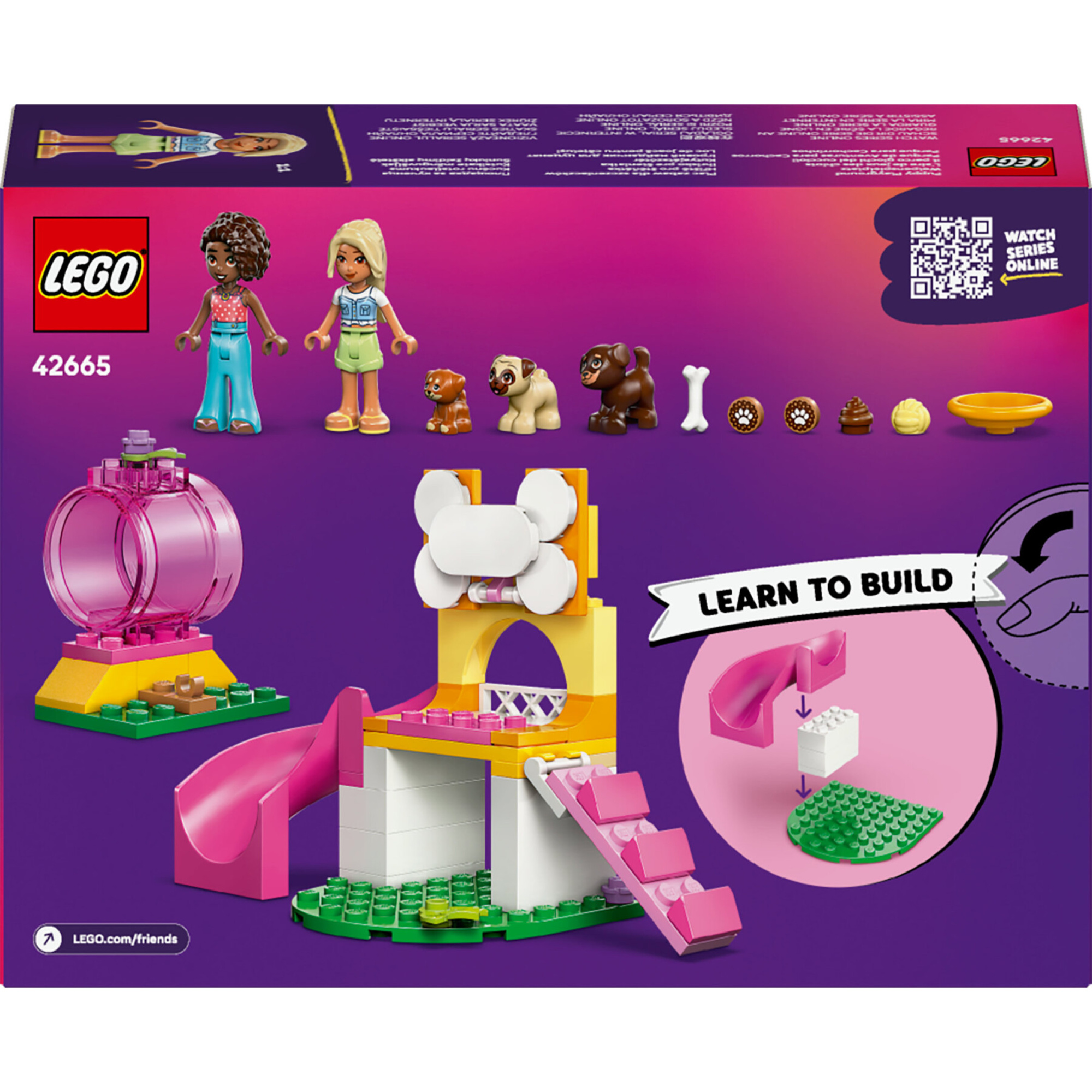 Lego friends 42665 parco giochi cuccioli: scivolo, 2 mini bamboline 4+ - LEGO FRIENDS