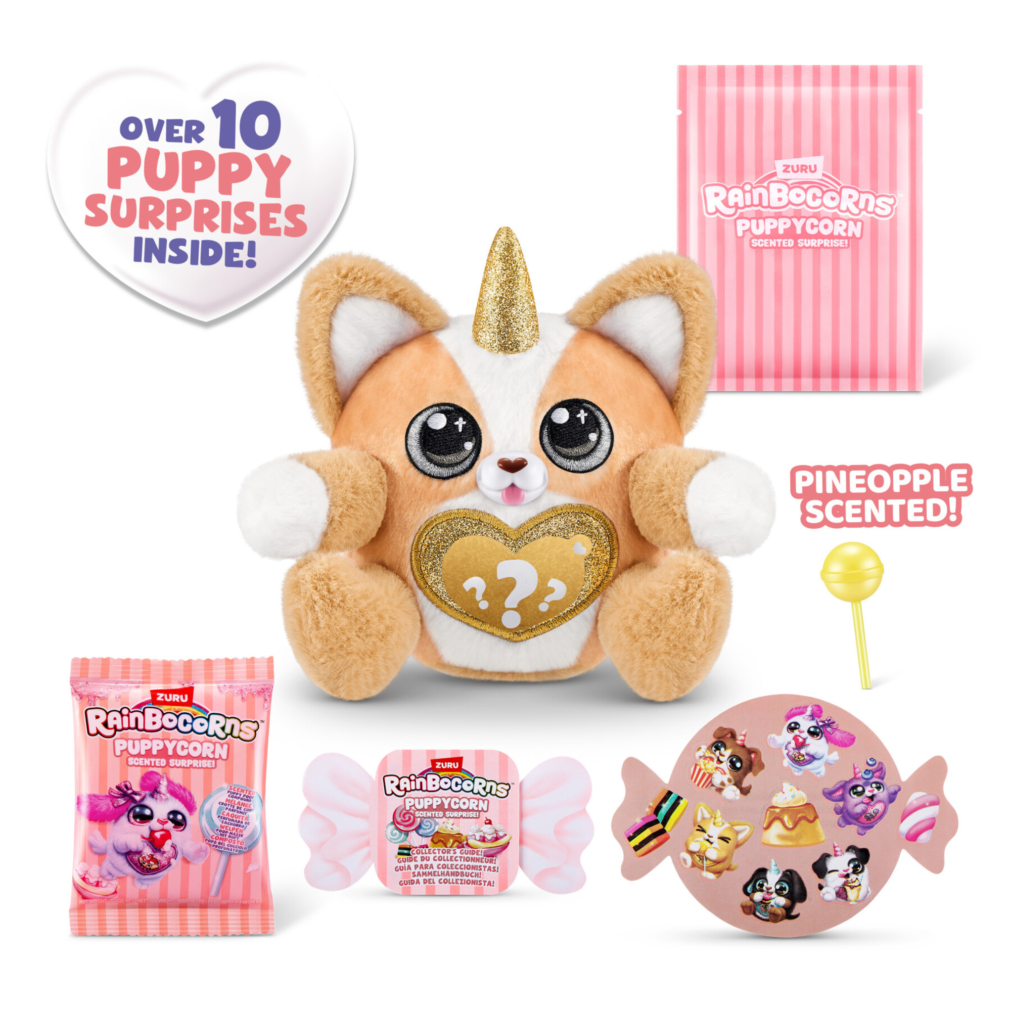 Rainbocorns puppycorn plush small s8: peluche cucciolo sorpresa - assortito - RAINBOCORNS