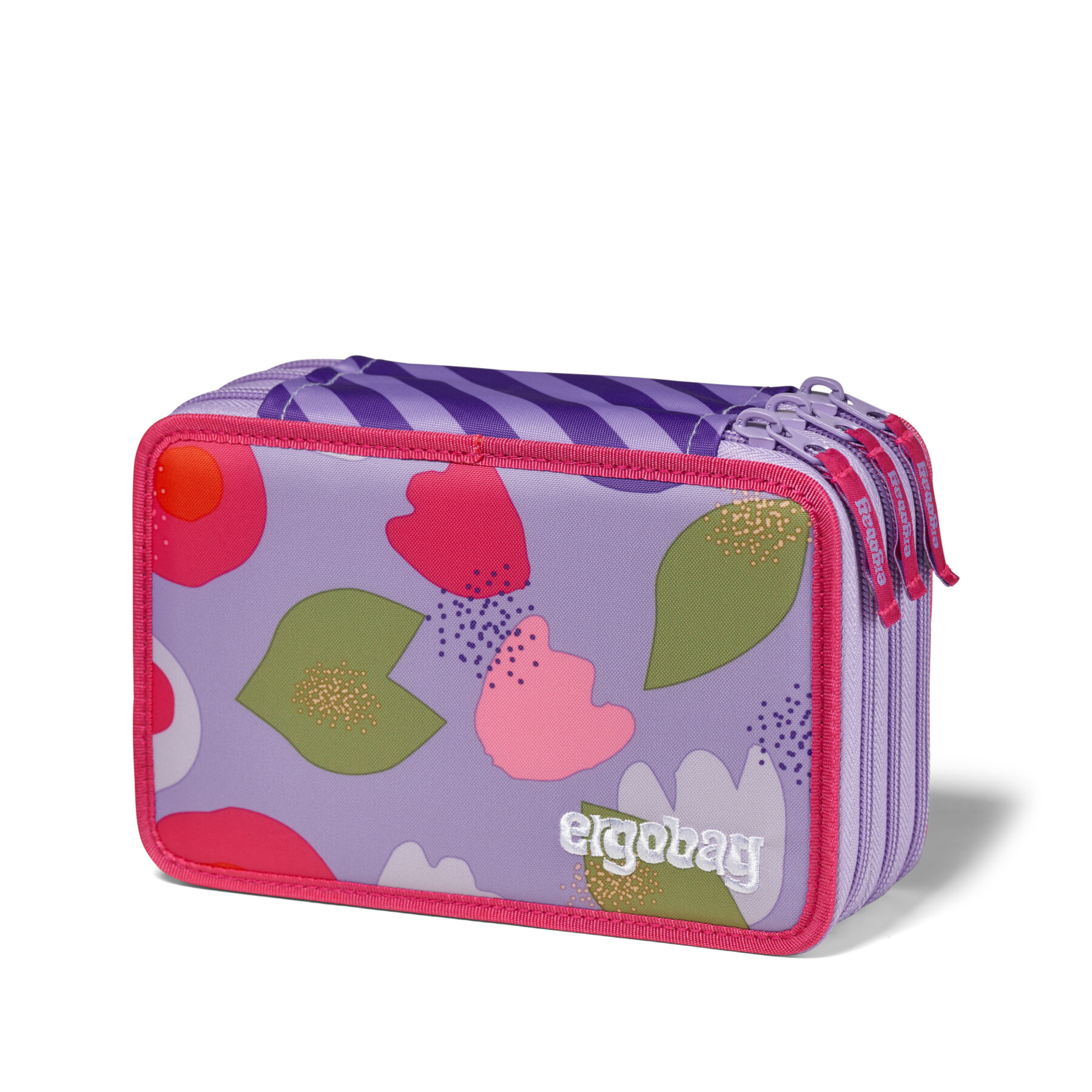 Ergobag astuccio maxi 3-zip flower powbear - niente più caos di matite! - Ergobag