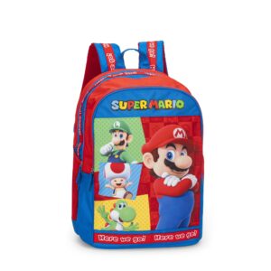 Zaino scuola organizzato con chiusure a zip supermario - Super Mario