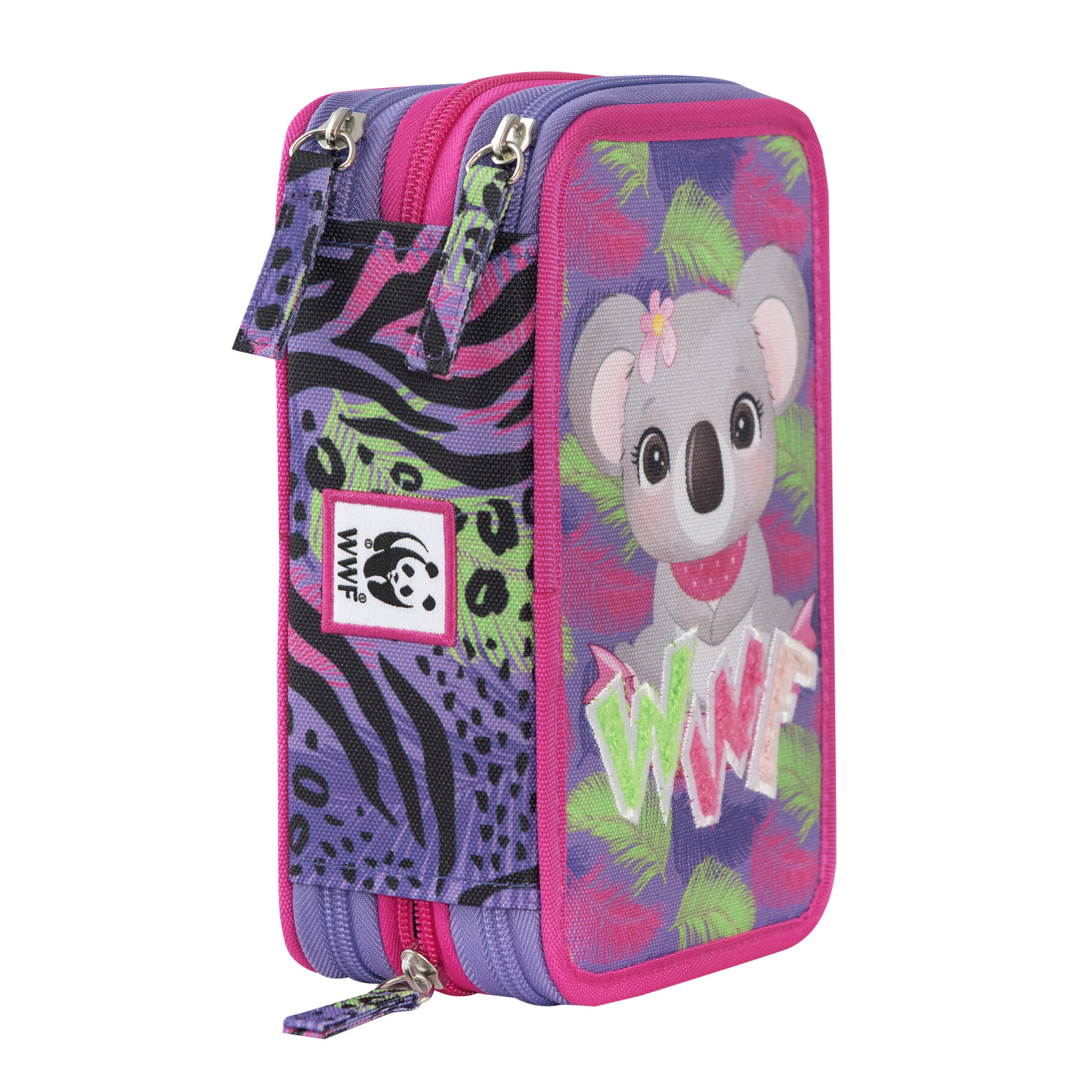 Astuccio 3 zip con cancelleria inclusa wwf illustrato koala - WWF