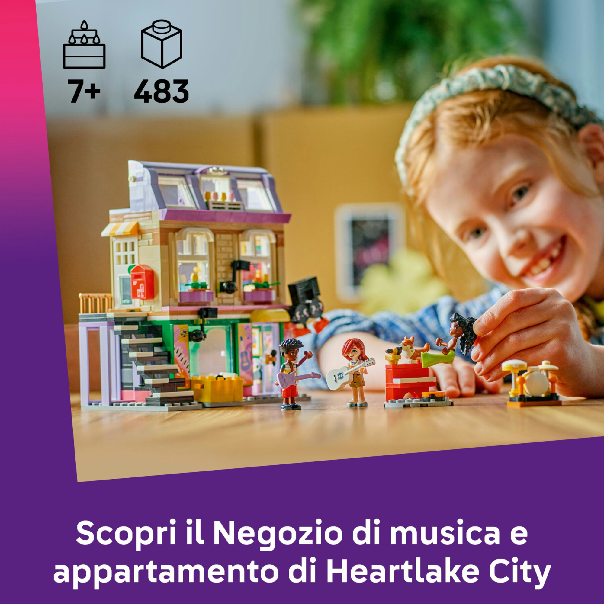 Lego friends 42653 negozio musica, appartamento: 3 mini bamboline 7+ - LEGO FRIENDS
