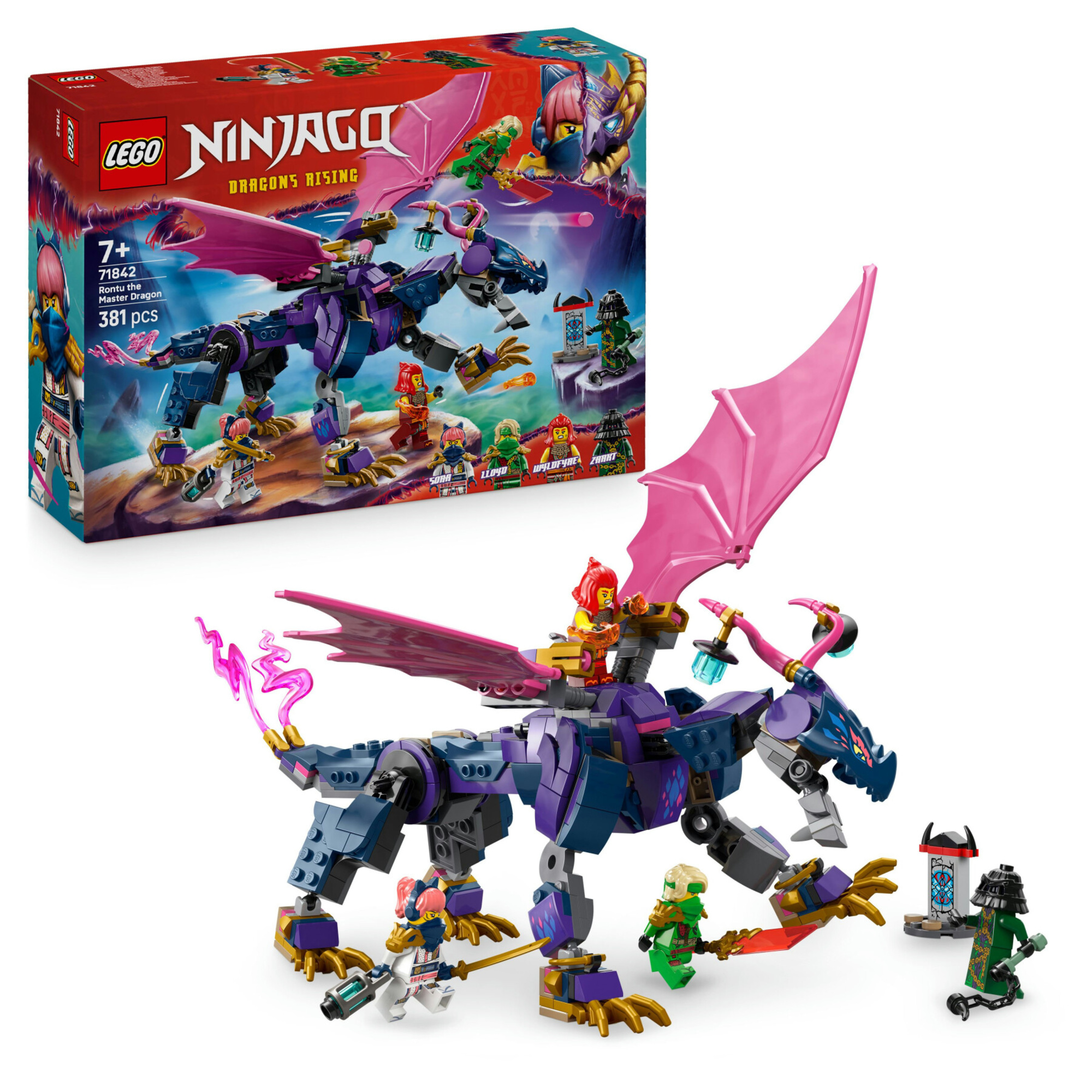 Lego ninjago 71842 rontu drago maestro: snodabile, 3 minifigure 7+ - Lego
