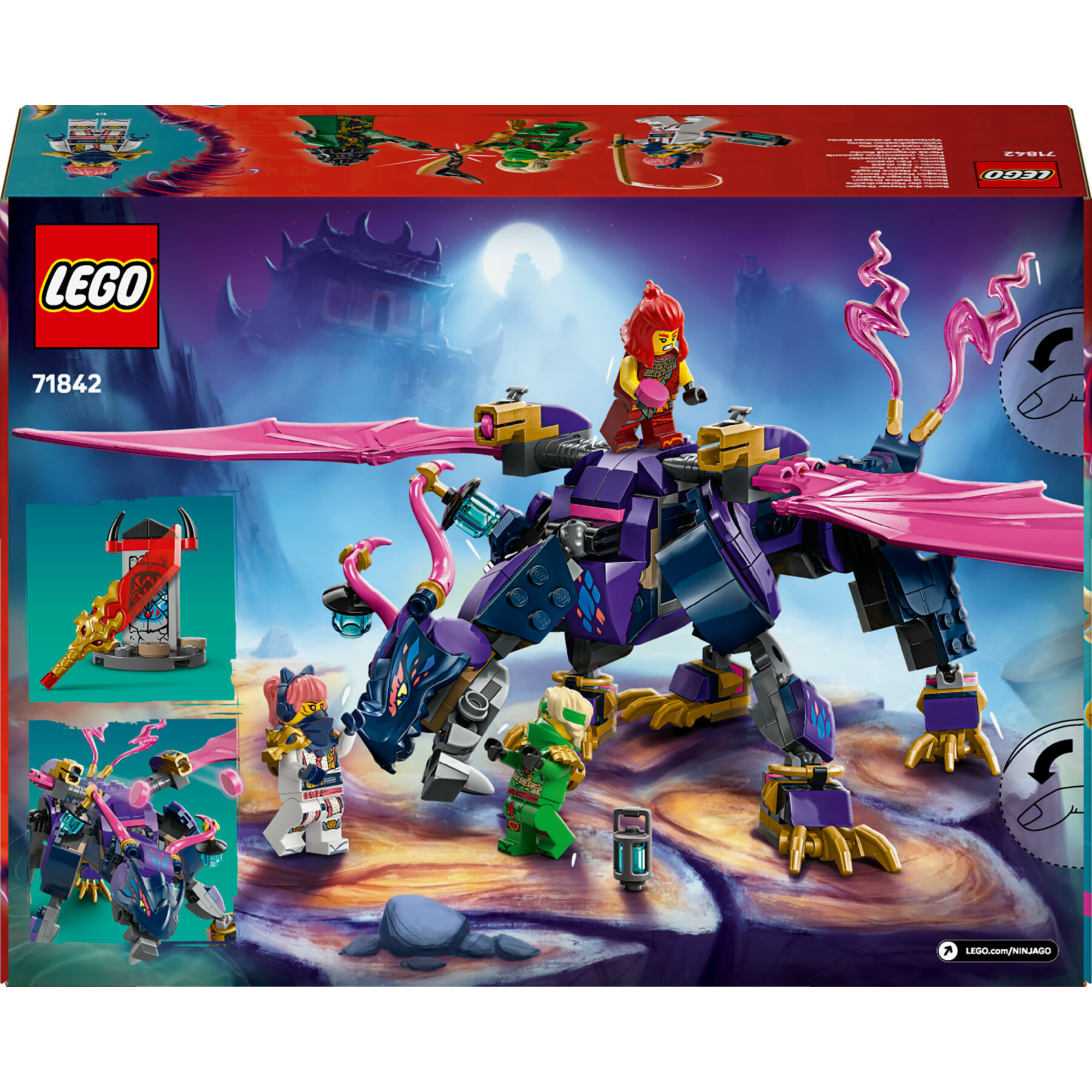 Lego ninjago 71842 rontu drago maestro: snodabile, 3 minifigure 7+ - Lego