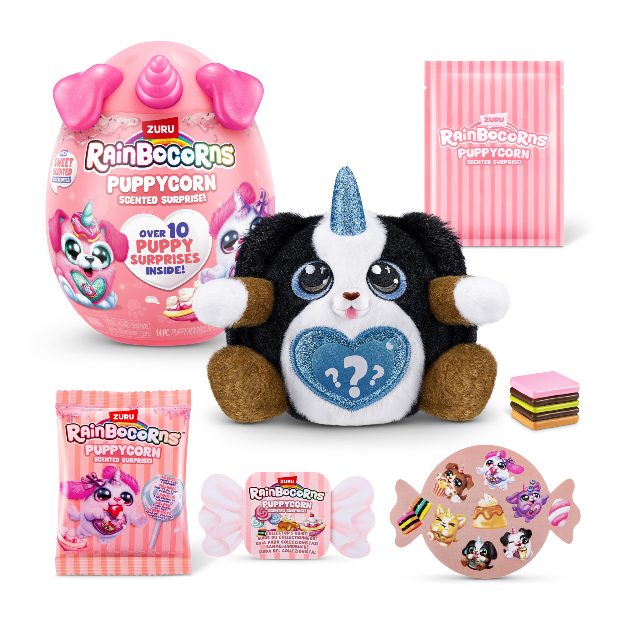 Rainbocorns puppycorn plush small s8: peluche cucciolo sorpresa - assortito - RAINBOCORNS