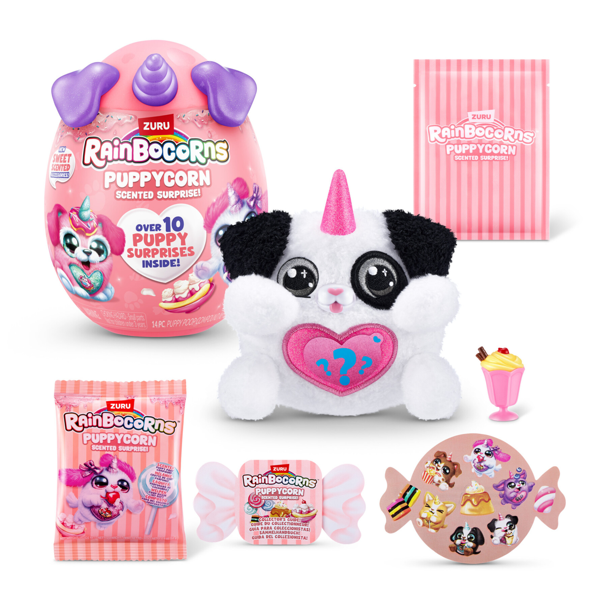 Rainbocorns puppycorn plush small s8: peluche cucciolo sorpresa - assortito - RAINBOCORNS