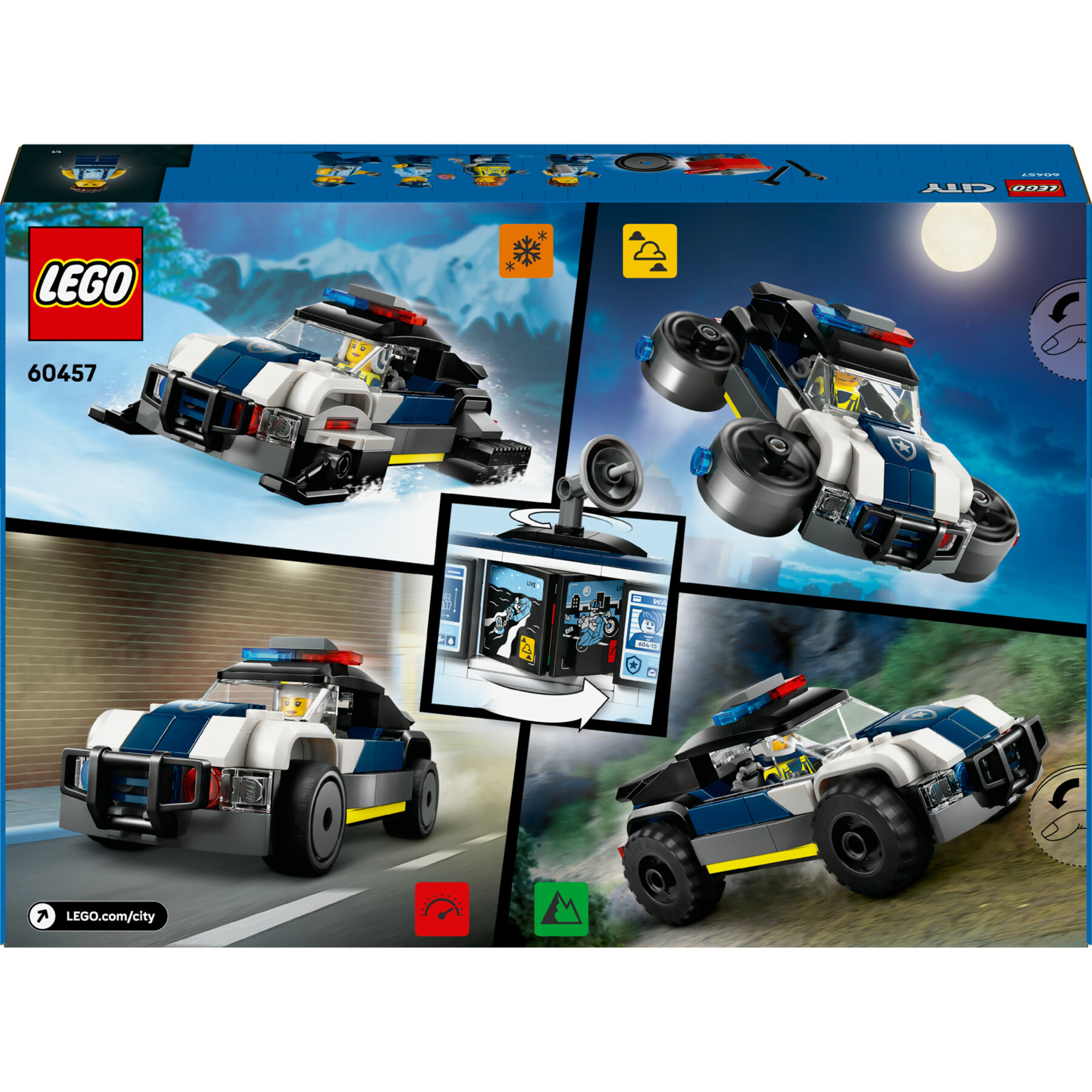 Lego city 60457 officina auto polizia: modulare, 4 minifigure 6+ - Lego