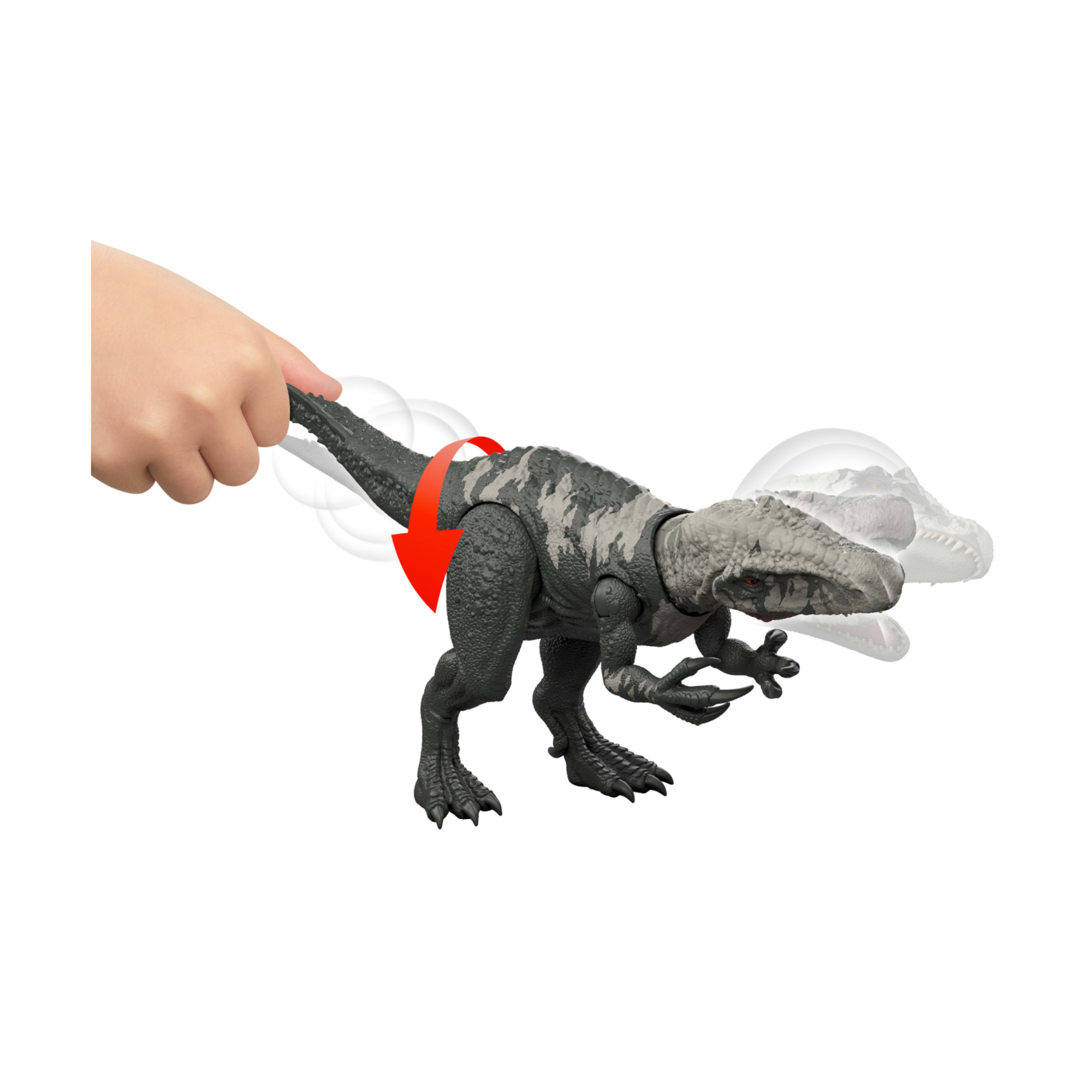 Mattel jurassic - chilantaisaurus gigantic -thrashers jw: dinosauro grande con 2 attacchi feroci. - Jurassic World