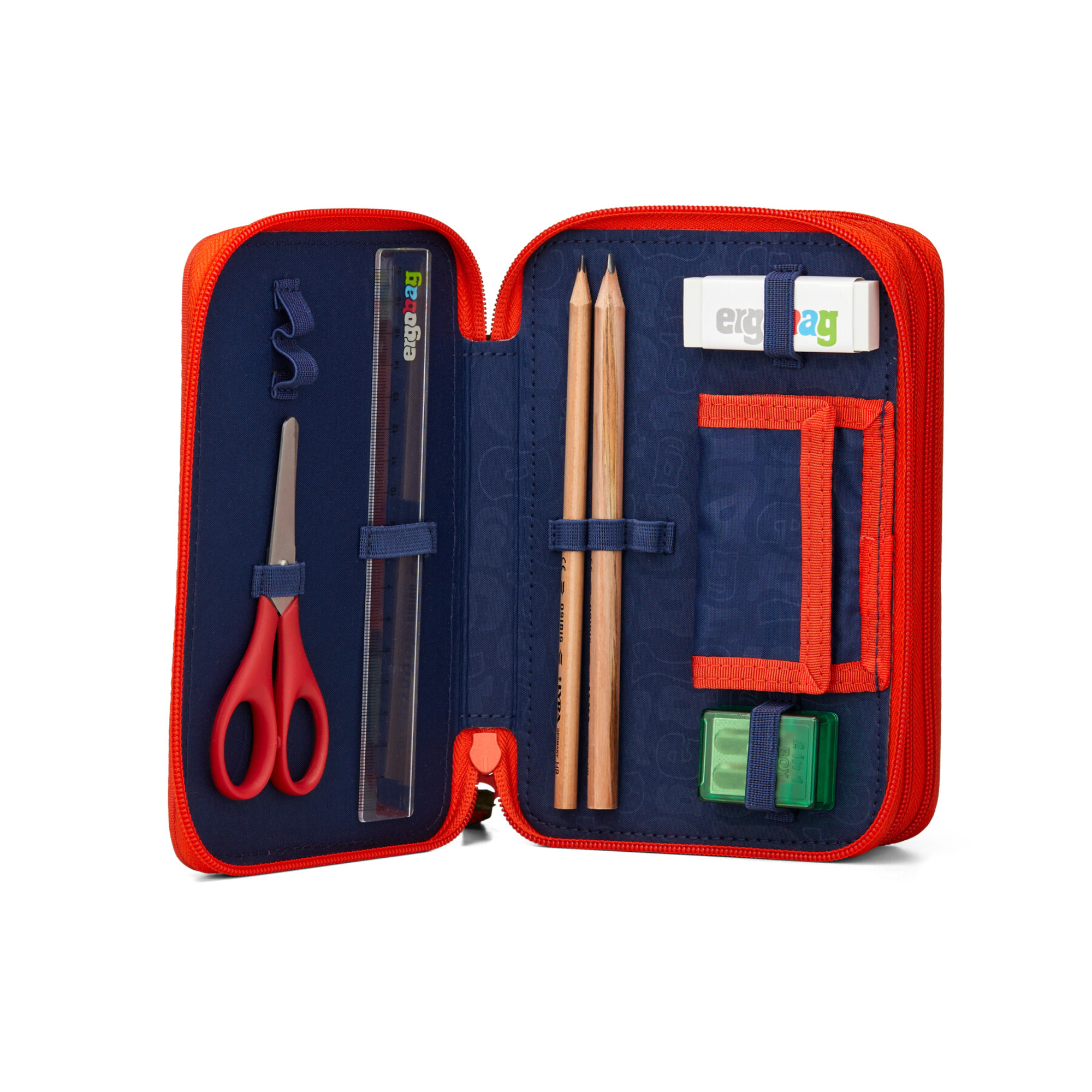Ergobag astuccio maxi 3-zip fire dragonbear - niente più caos di matite! - Ergobag