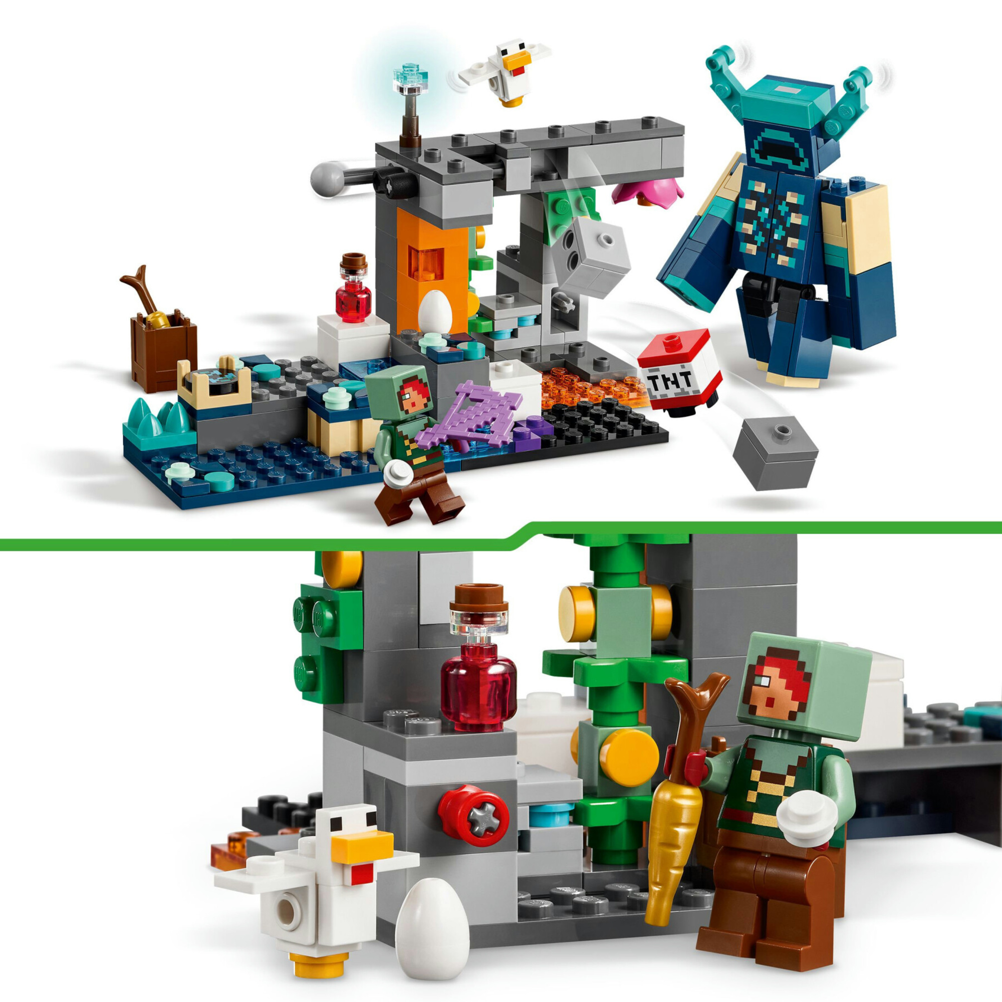 Lego minecraft 21274 sorvegliante: minifigure, caduta massi 7+ - Lego