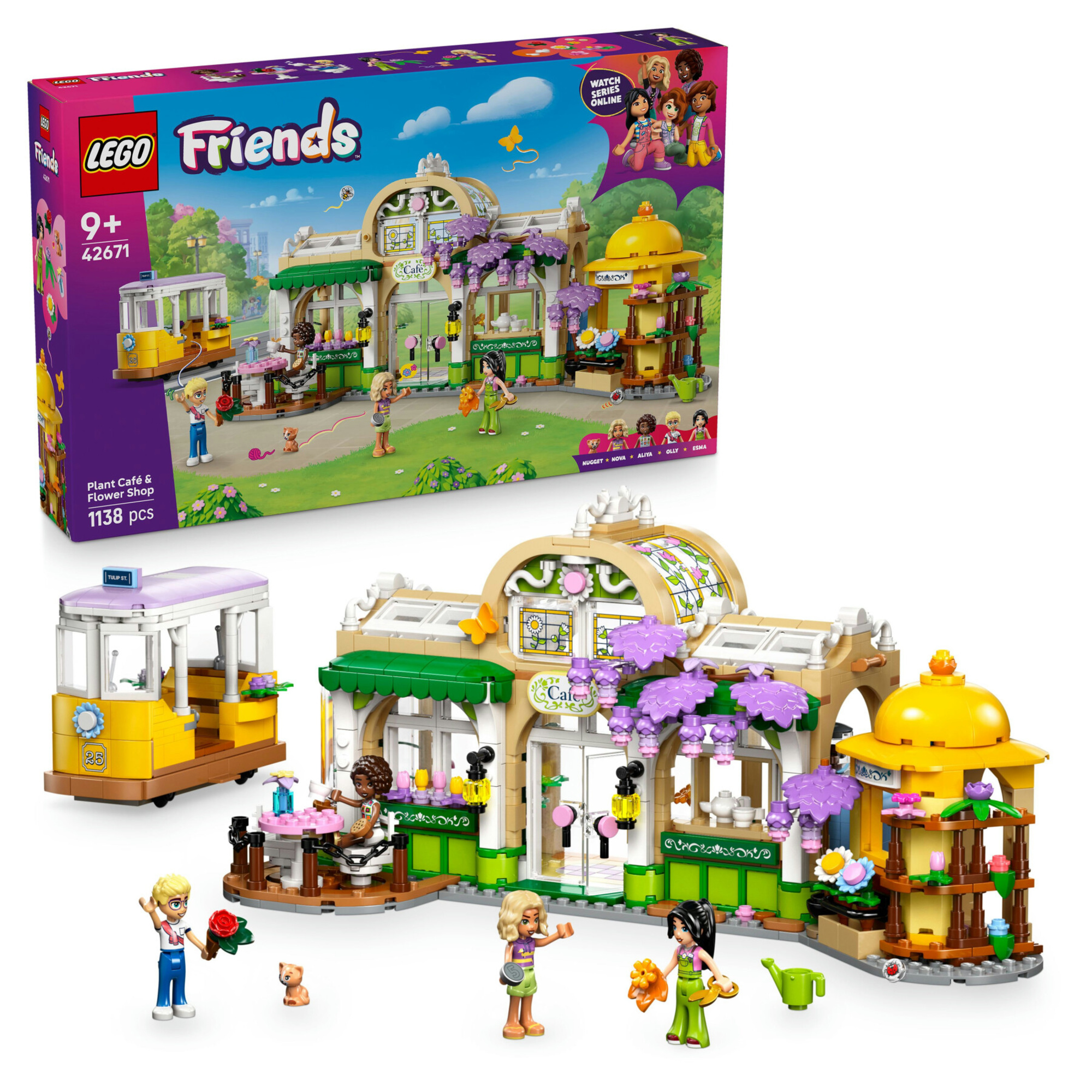 Lego friends 42671 caffè piante, fiori: 4 mini bamboline, gatto 9+ - LEGO FRIENDS, Lego