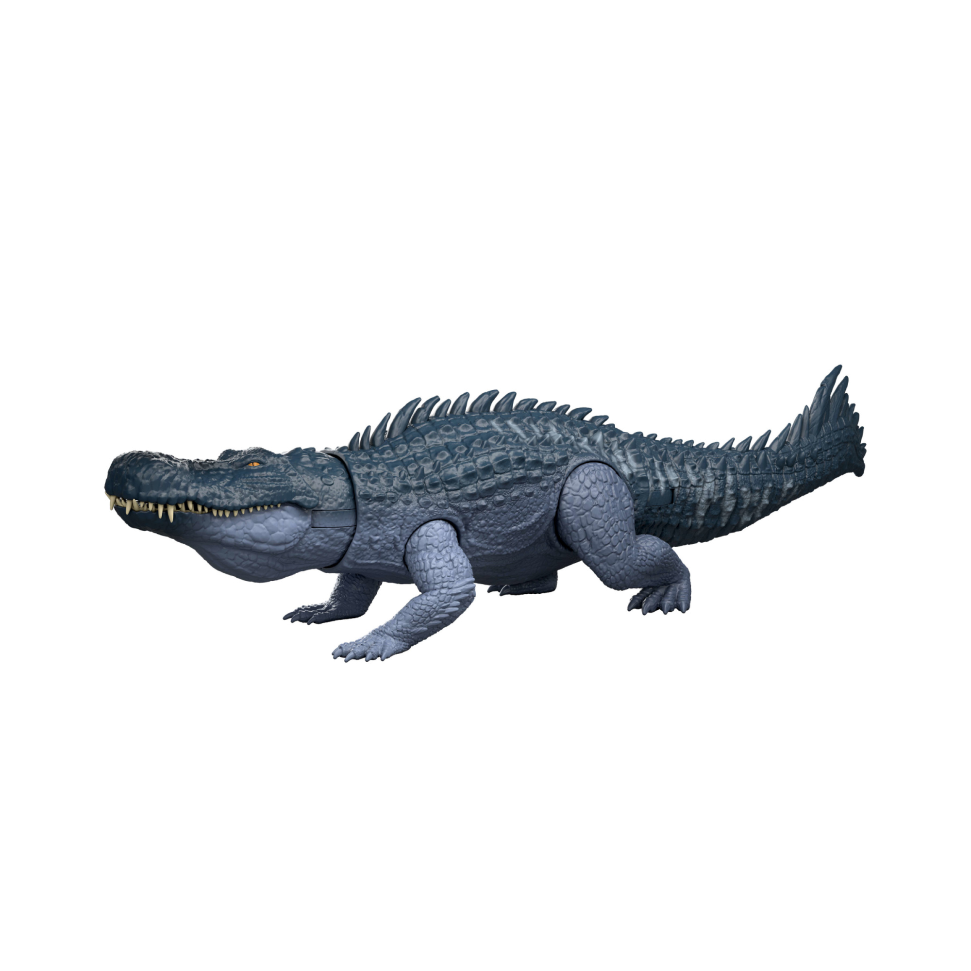 Mattel jurassic world la rinascita - gigantic thrashers purussaurus, dinosauro di grandi dimensioni con 2 attacchi furiosi e dettagli ispirati al film - Jurassic World