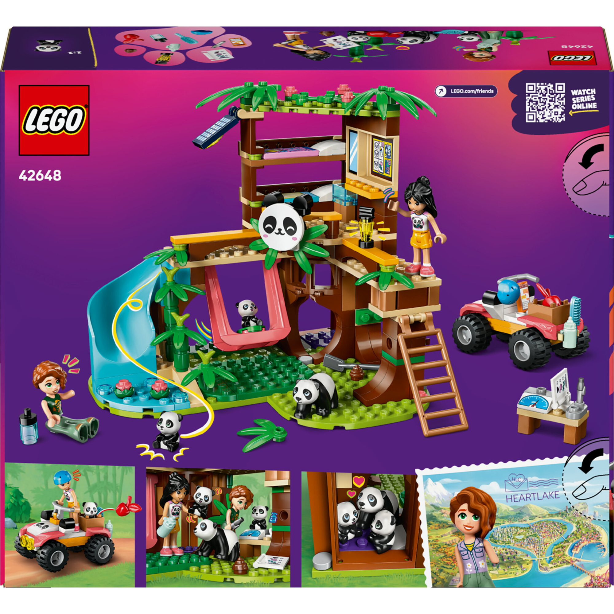 Lego friends 42648 santuario panda: casa albero, veicolo, 2 doll - LEGO FRIENDS