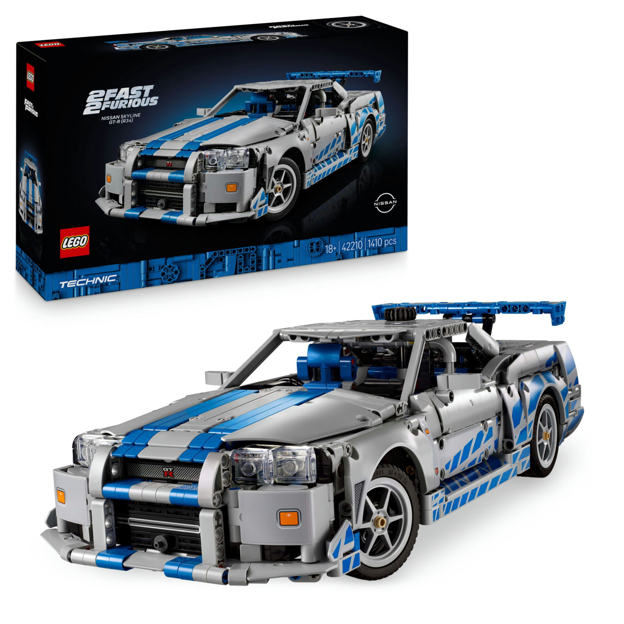 Lego technic 42110 nissan skyline gt-r: modellino adulti, derapata - Lego