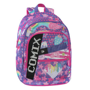 Zaino scuola comix ultra bright harayuku girl con pannello led personalizzabile e ricaricabile - COMIX