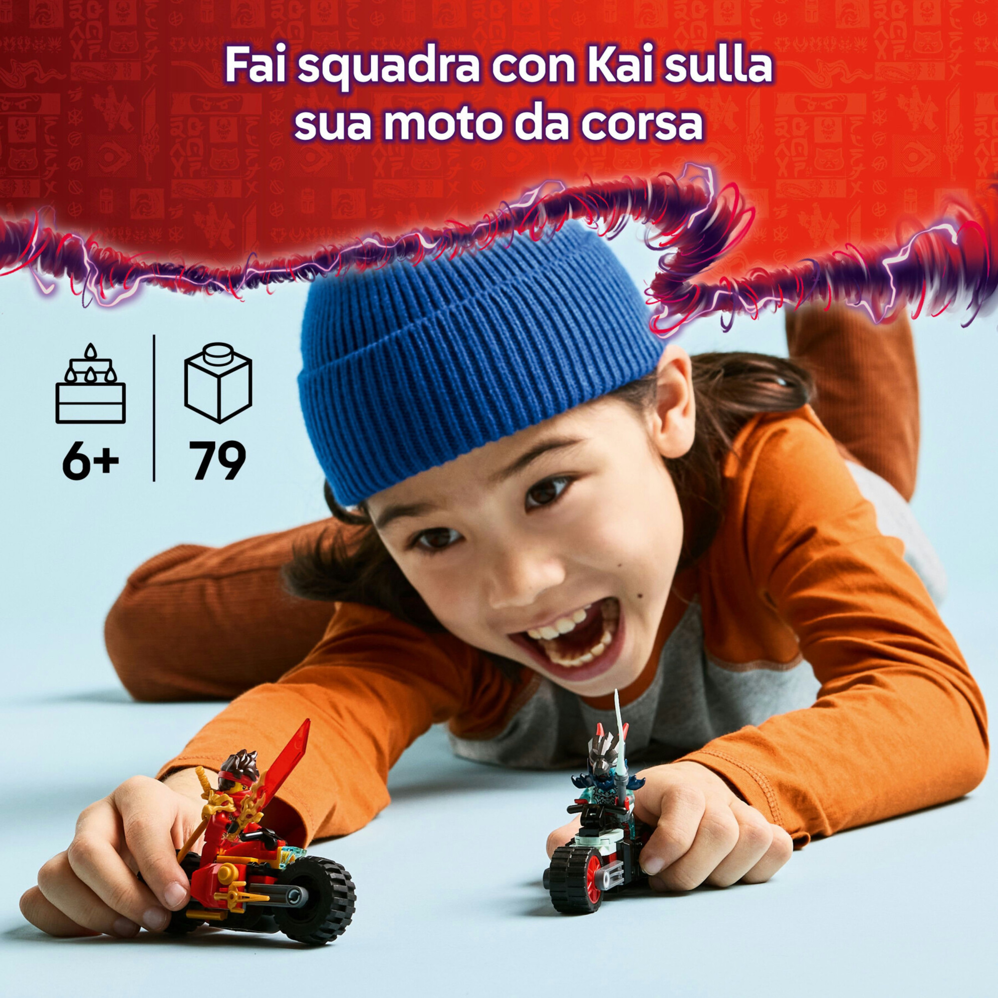 Lego ninjago 71838 moto kai: 2 motociclette, 2 minifigure 6+ - Lego