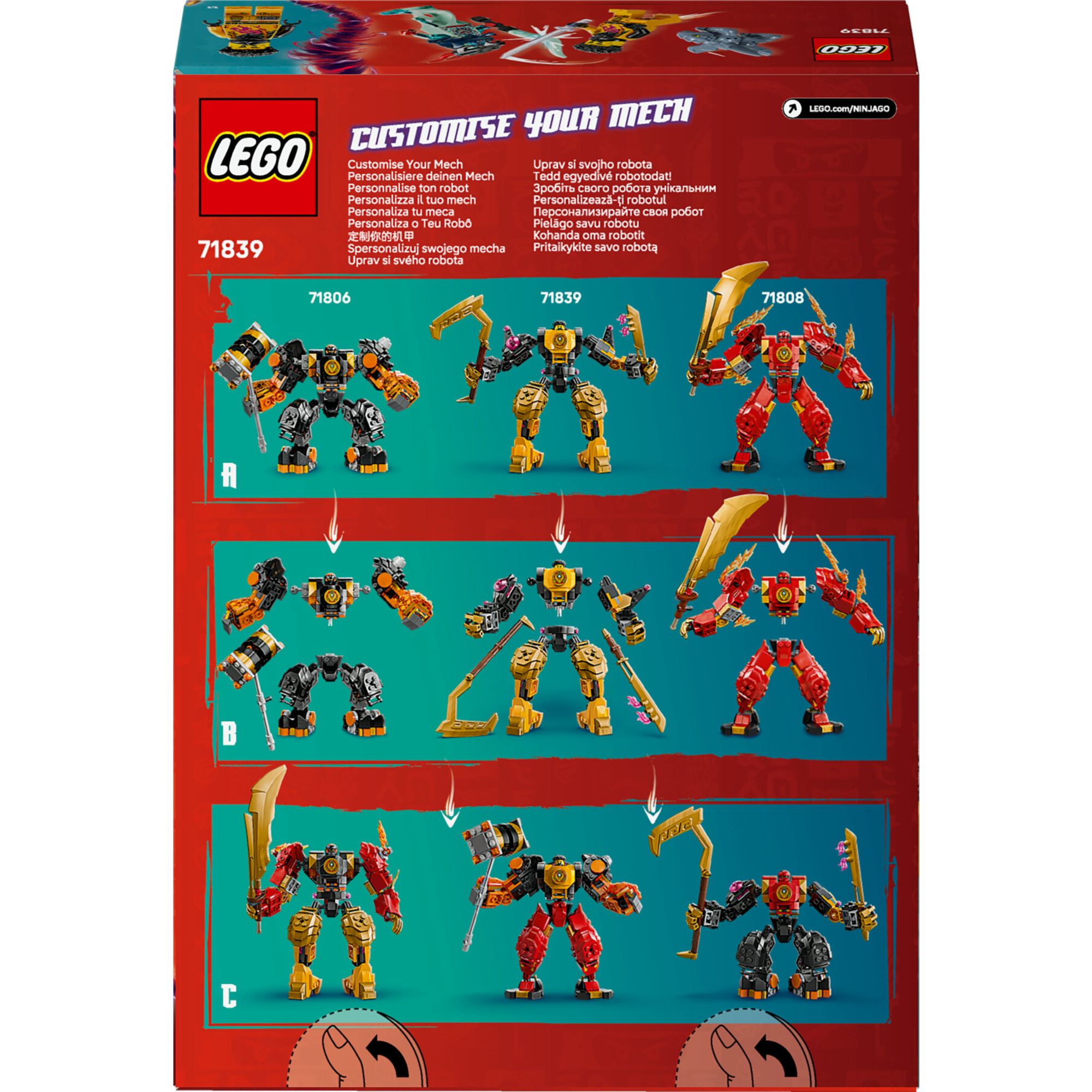 Lego ninjago 71839 battle mech spinjitzu arin: drago, 2 minifigure 7+ - Lego