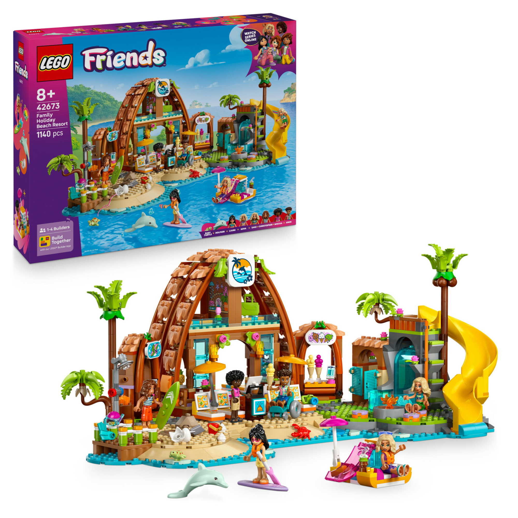 Lego friends 42673 vacanza beach resort: 6 mini bamboline 8+ - LEGO FRIENDS