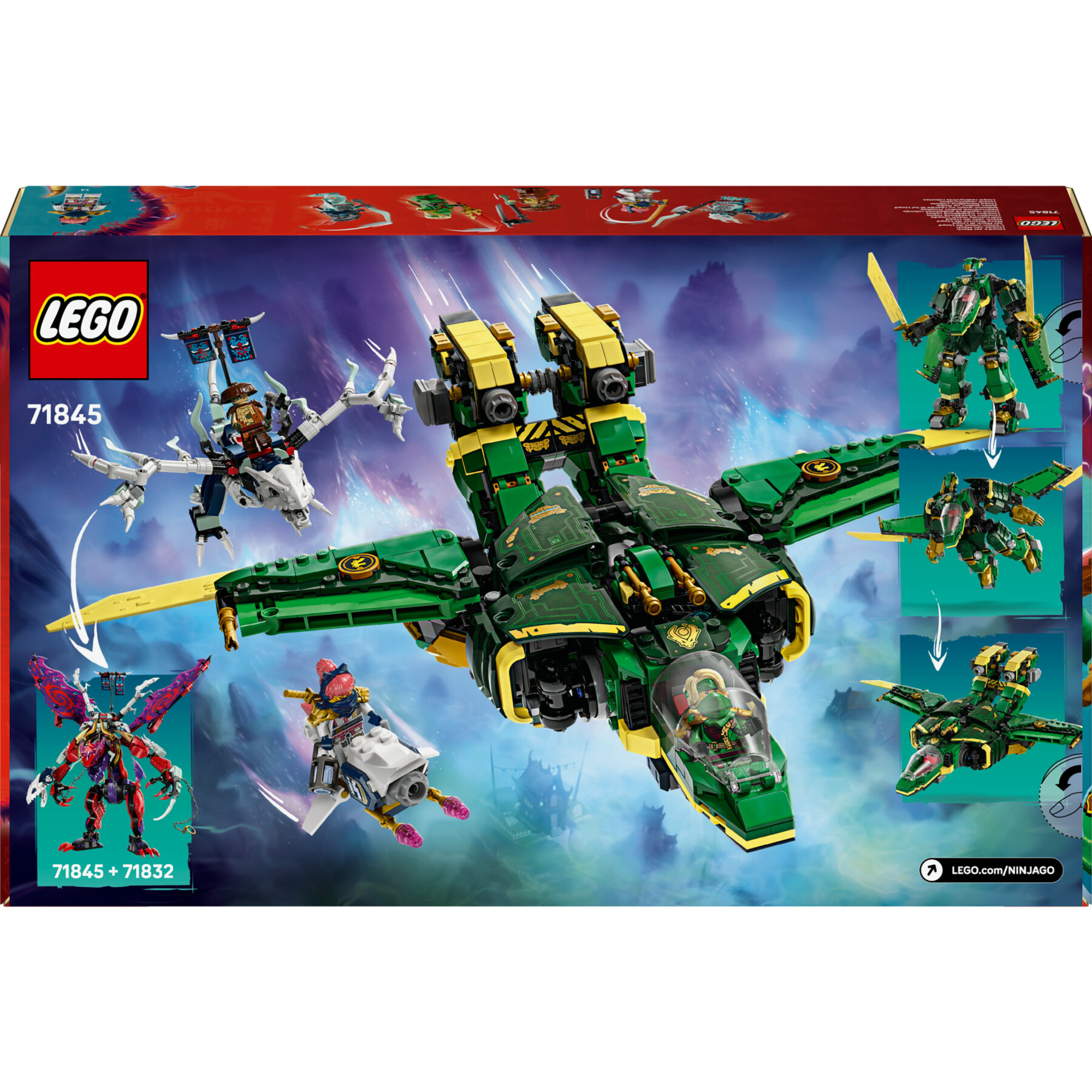 Lego ninjago 71845 2in1 jet mech lloyd: trasformabile, 5 minifigure 9+ - LEGO NINJAGO, Lego
