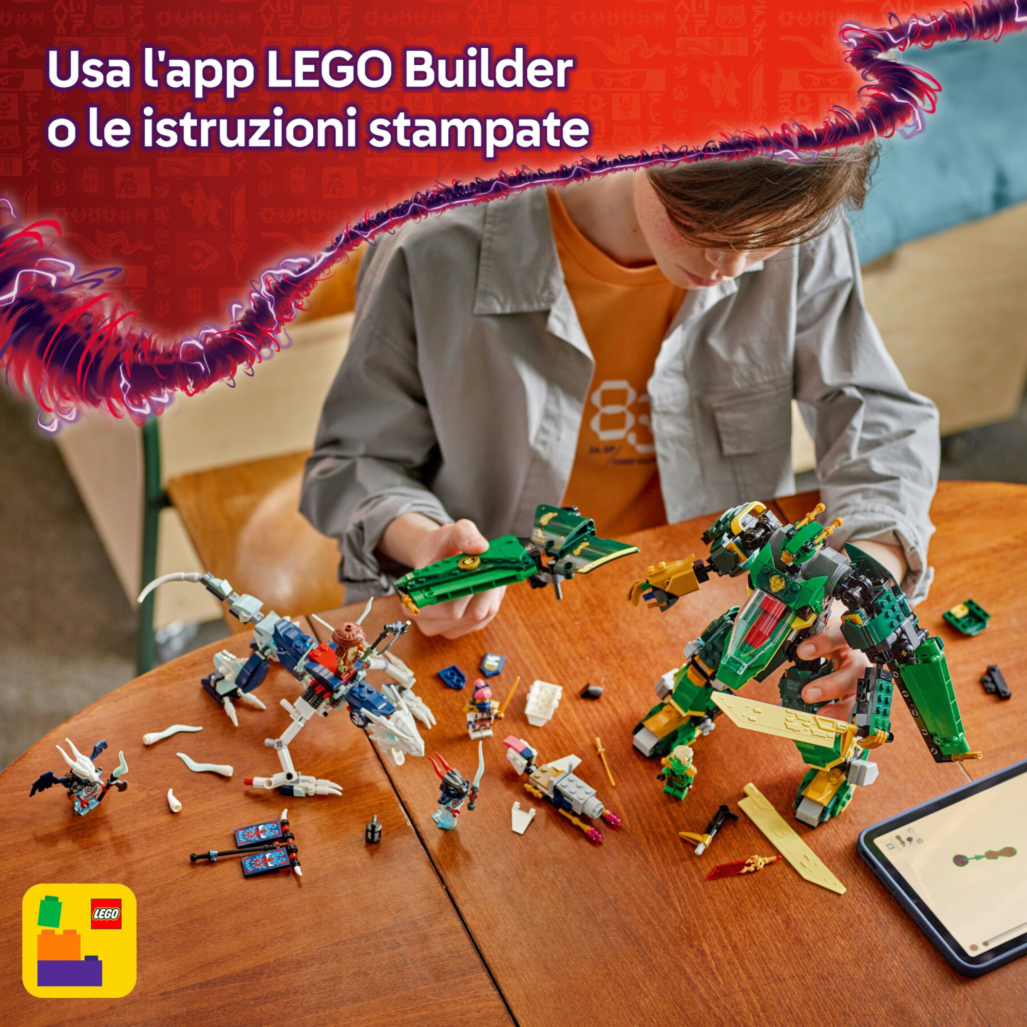 Lego ninjago 71845 2in1 jet mech lloyd: trasformabile, 5 minifigure 9+ - LEGO NINJAGO, Lego