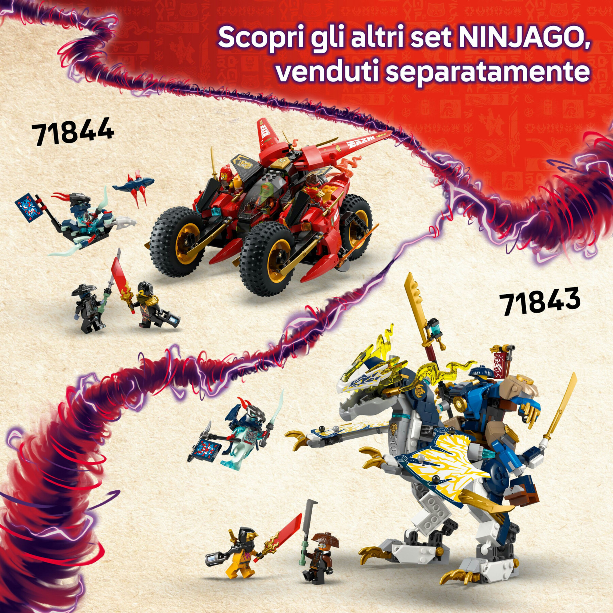 Lego ninjago 71845 2in1 jet mech lloyd: trasformabile, 5 minifigure 9+ - LEGO NINJAGO, Lego