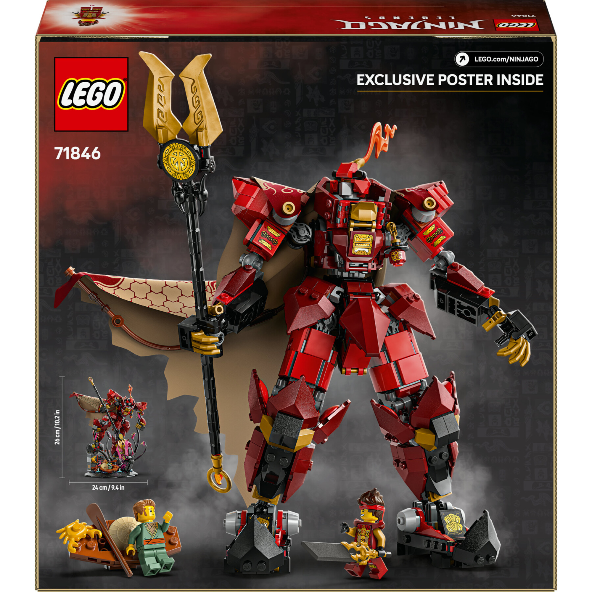 Lego ninjago 71846 mech cavaliere fuoco: robot, minifigure 14+ - Lego