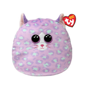 Cassidy la gattina lilla maculata, morbido cuscino di peluche con occhioni oro glitter, idea regalo per grandi e piccini - 22 cm - TY