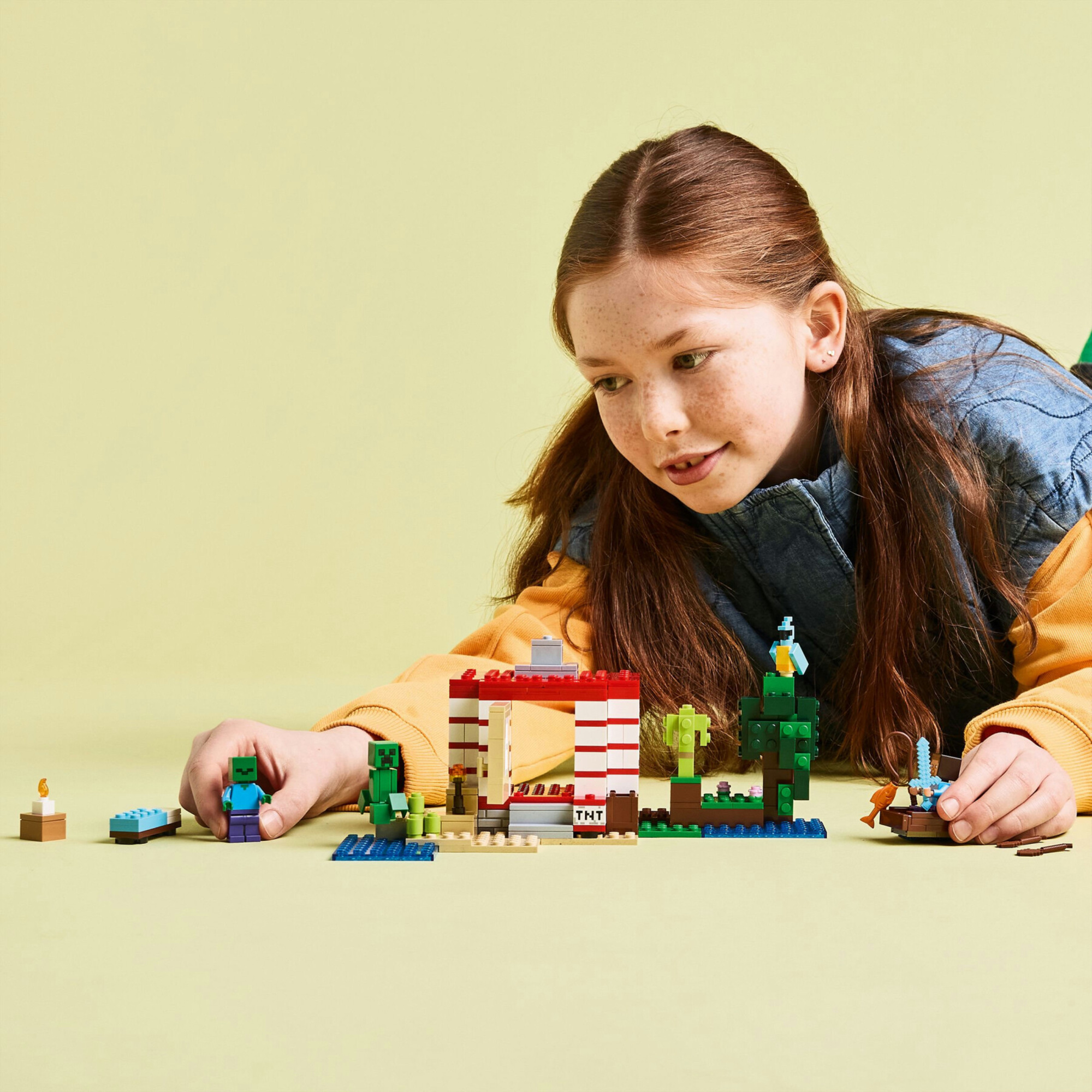Lego minecraft 21275 casa giungla esplosiva: tnt, barca, 3 pers. 8+ - Lego
