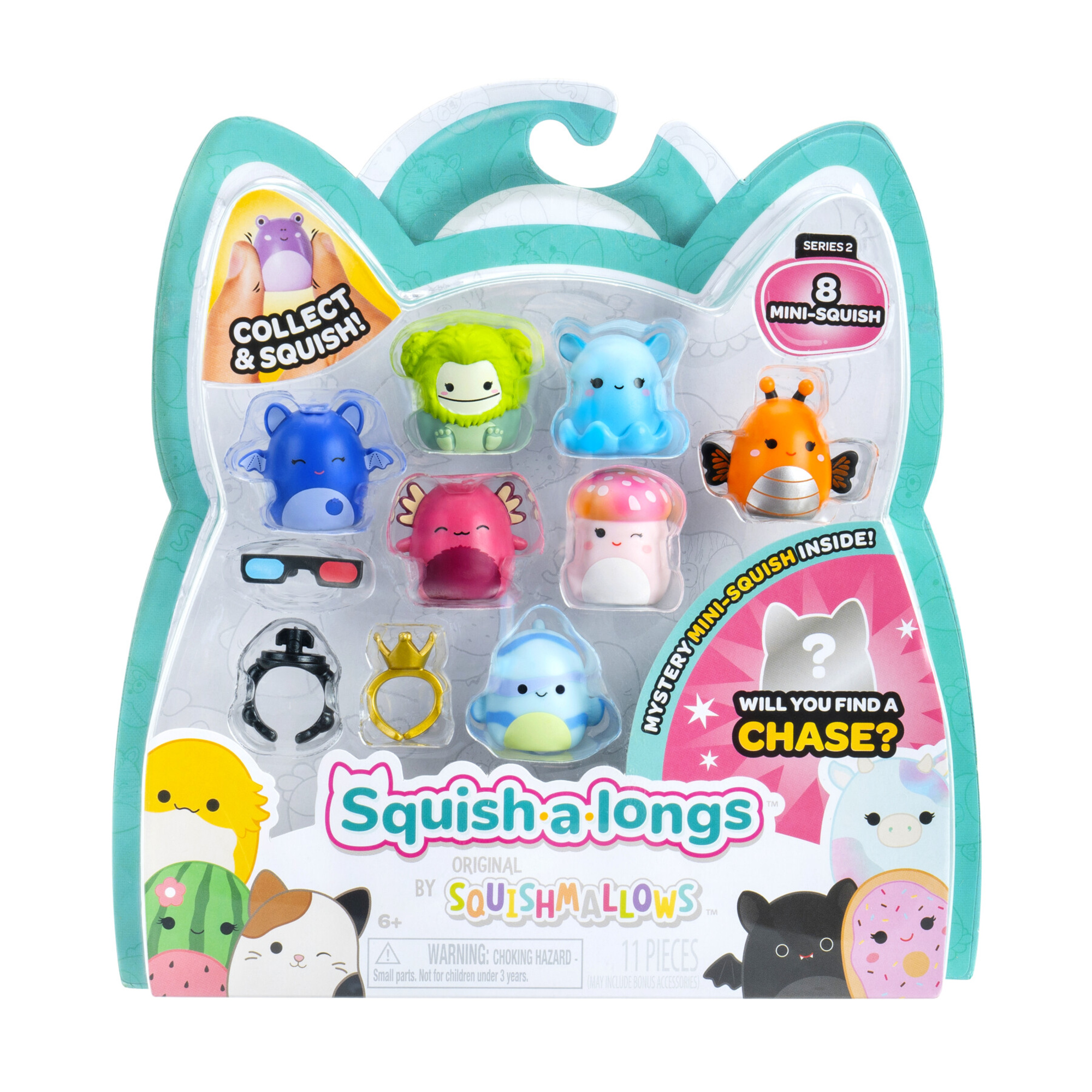 Squish a longs  pack 8 personaggi e 2 accessori blister - SQUISH A LONGS