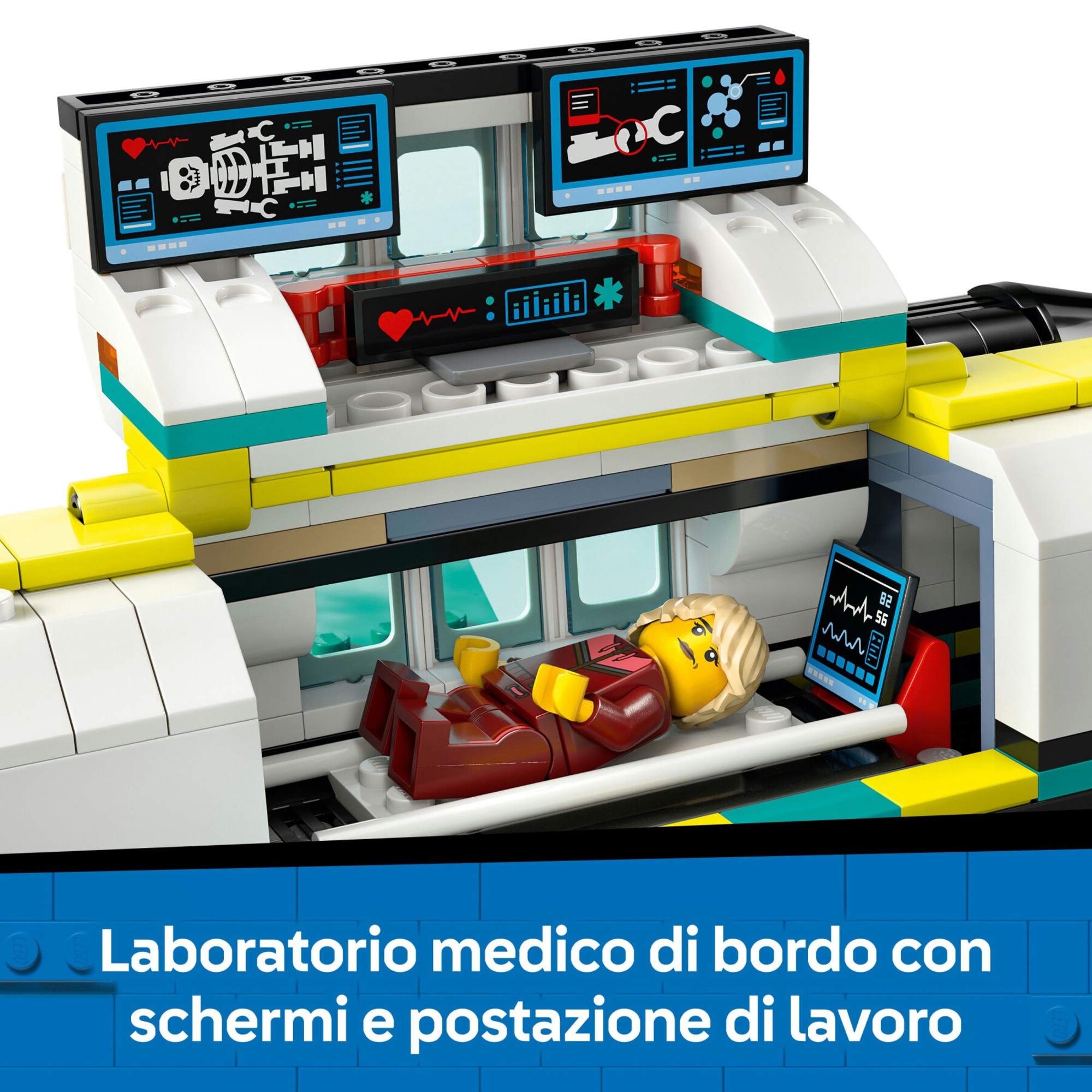 Lego city 60465 aereo ambulanza: 4 minifigure, gatto neve 6+ - Lego