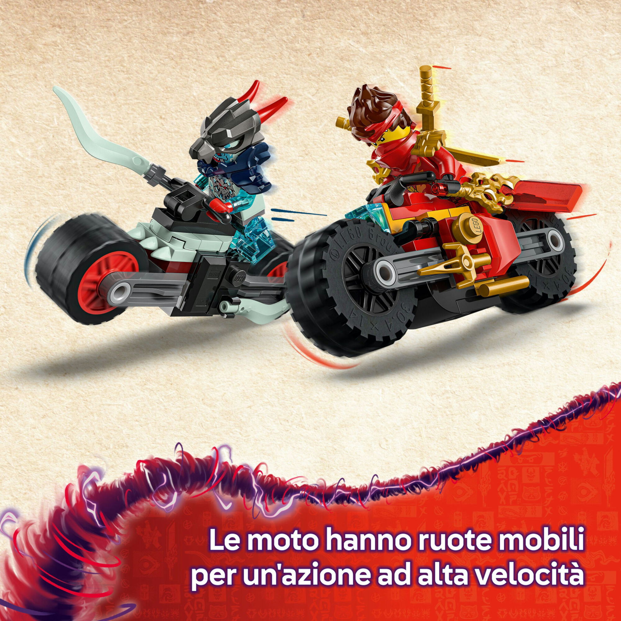 Lego ninjago 71838 moto kai: 2 motociclette, 2 minifigure 6+ - Lego