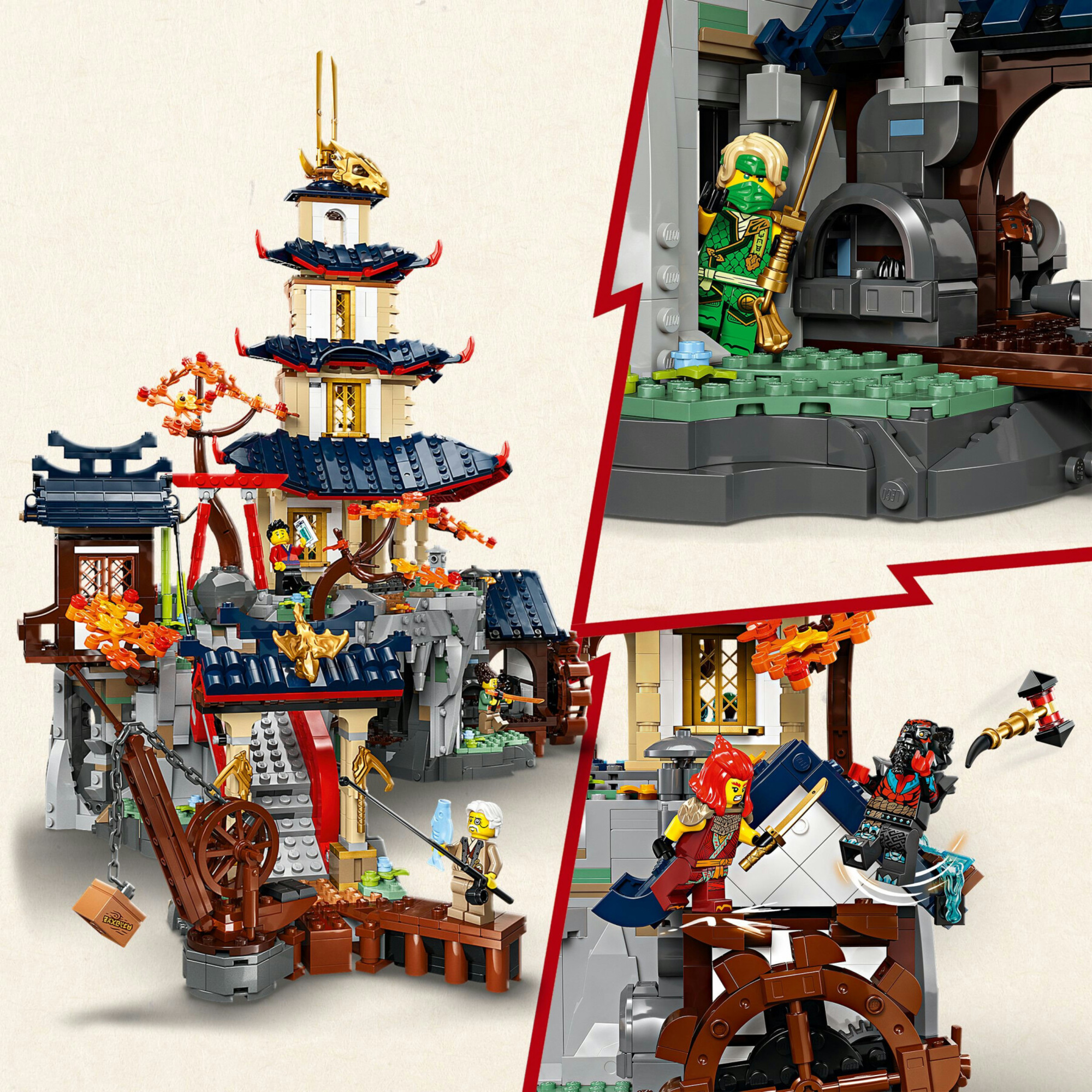 Lego ninjago 71814 torneo città tempio: pagoda, 13 minifigure 14+ - Lego