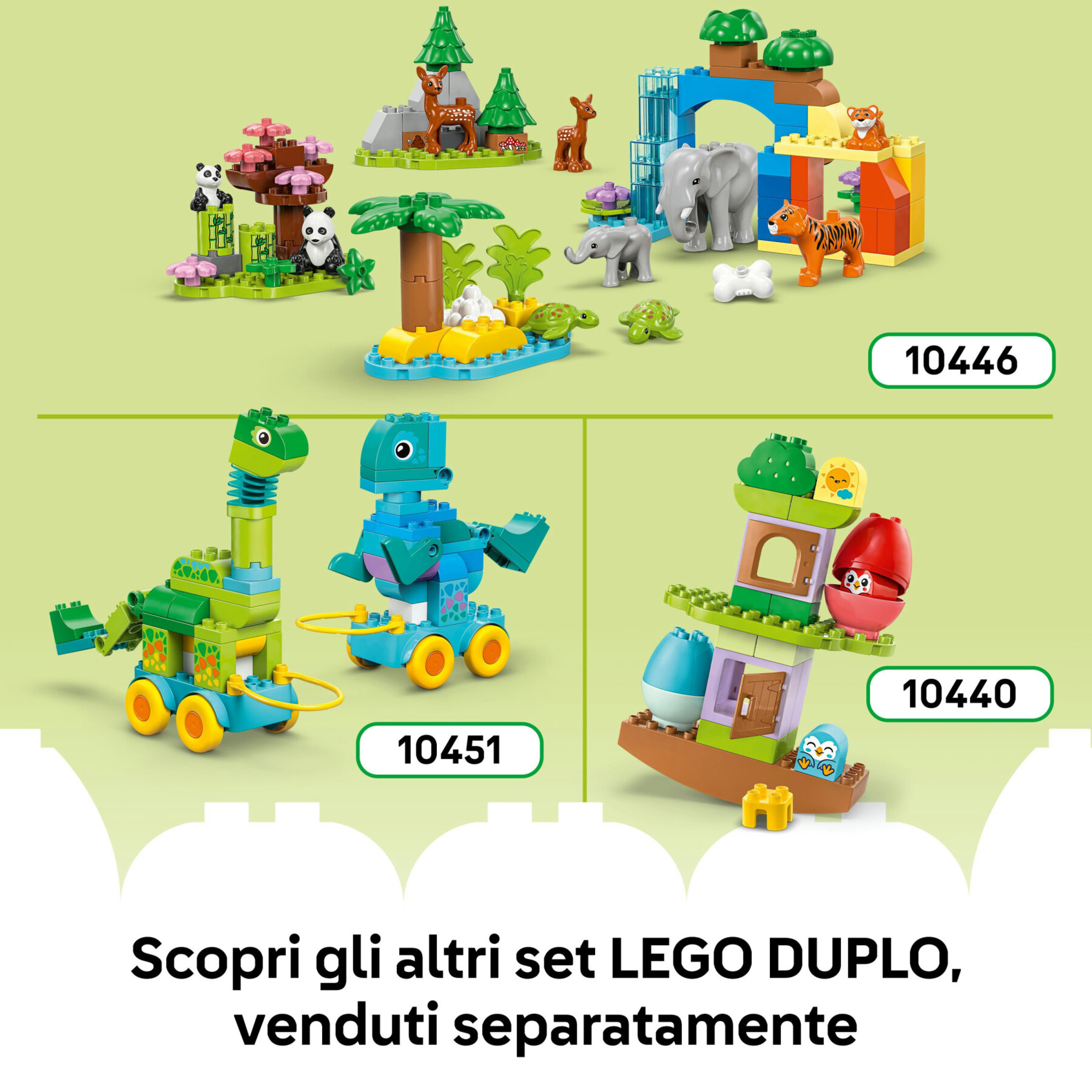 Lego duplo 10448 animali ruote 3in1: anatra, pesce, cane 2+ - LEGO DUPLO, Lego